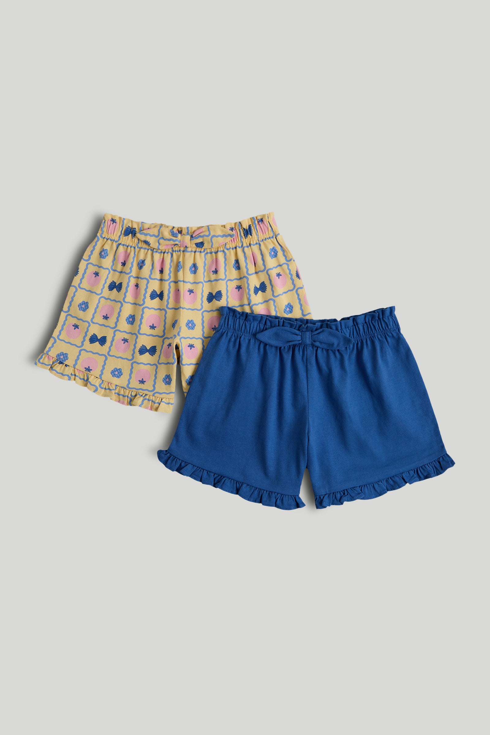 Boys Multi Print Cotton Regular Fit 2-Pack Jersey Shorts