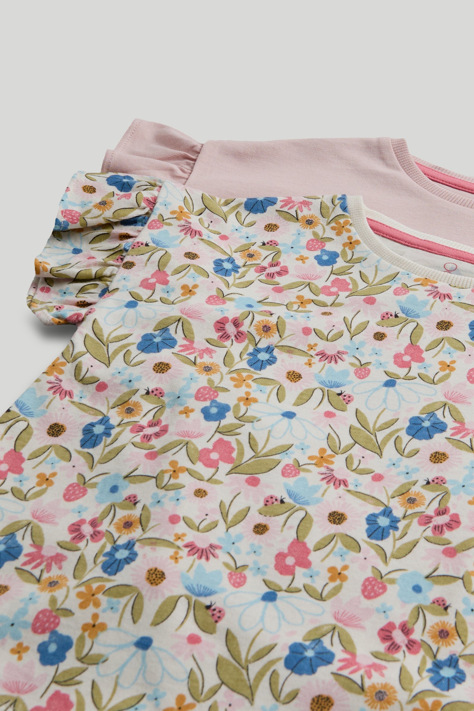 Girls Multi Cotton Regular Fit 3-Pack Printed T-Shirts