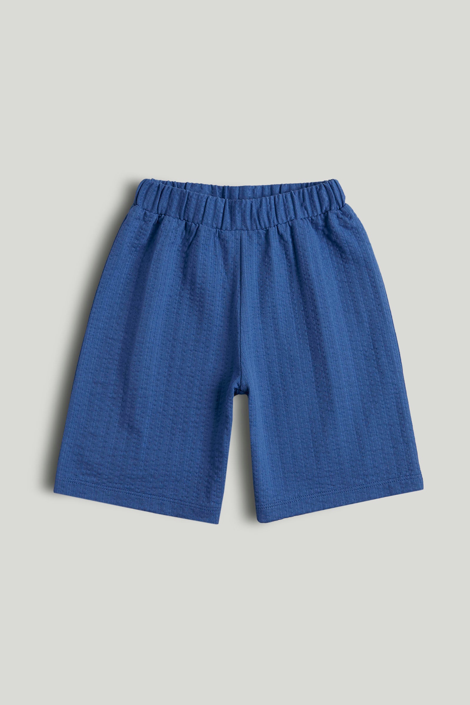 Boys Blue Seersucker Jersey Cotton Regular Fit Trouser