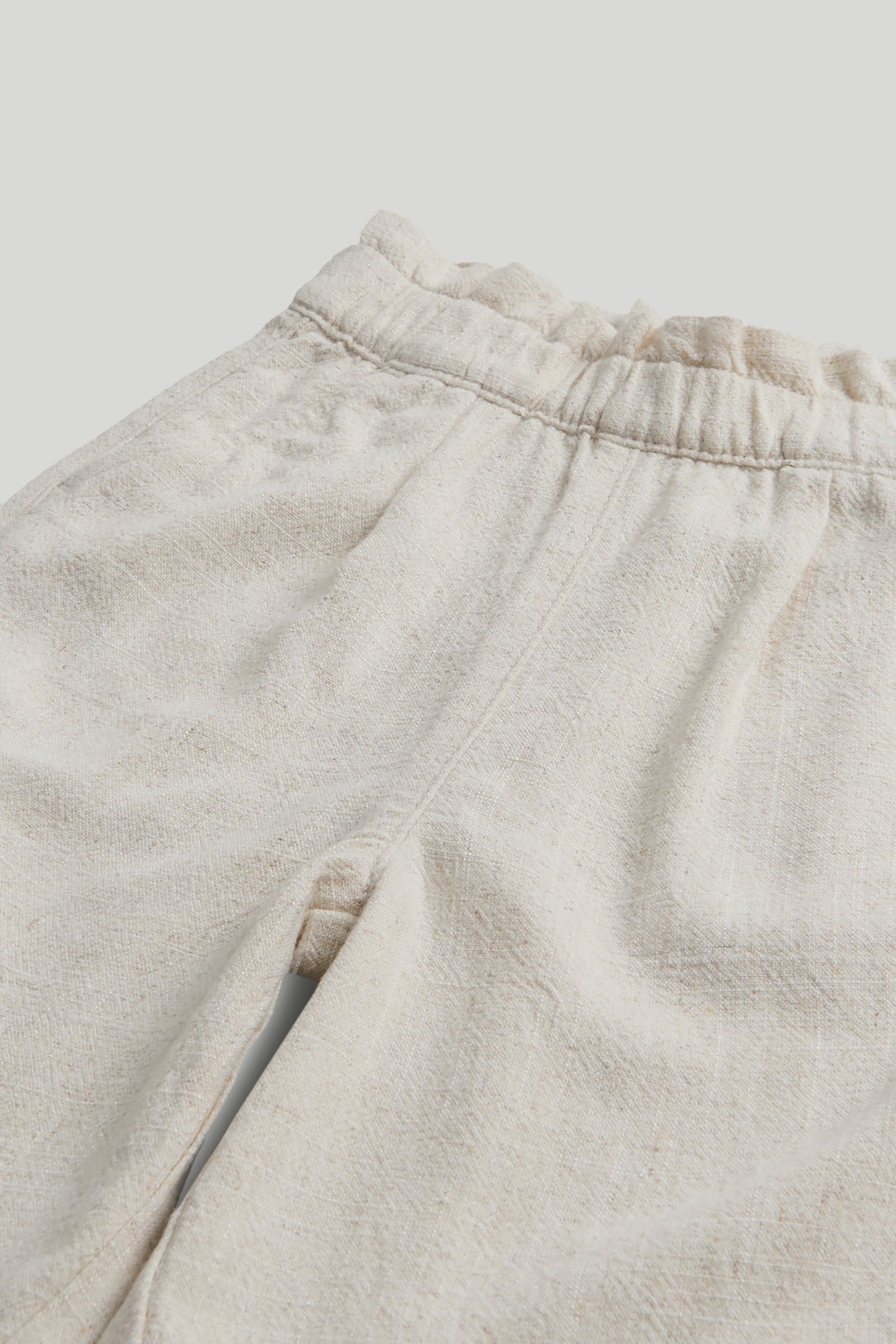 Girls Neutral Linen Look Viscose Blend Regular Fit Trouser