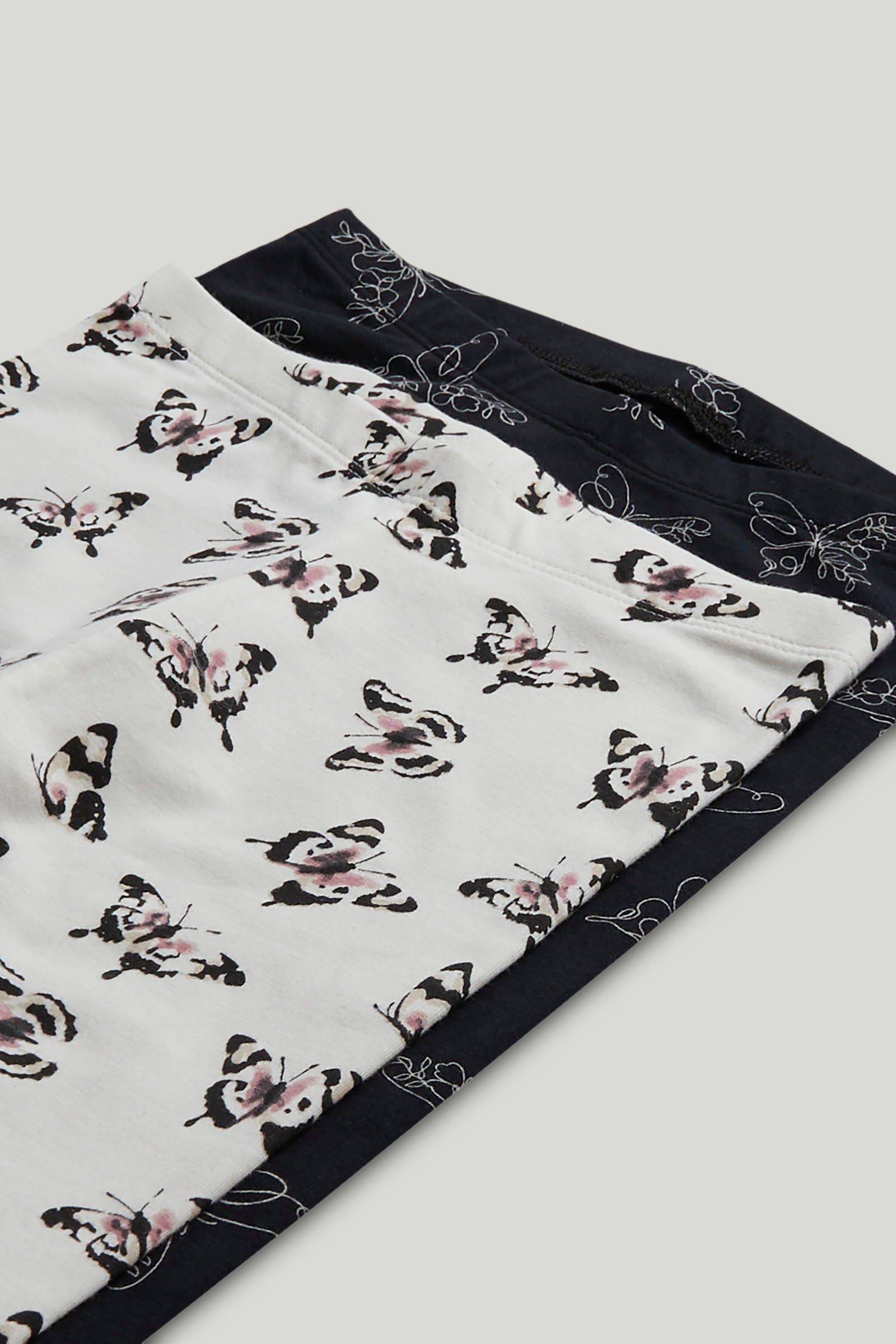 Girls Printed Cotton Blend 2 Pack Leggings for Daily Wear
