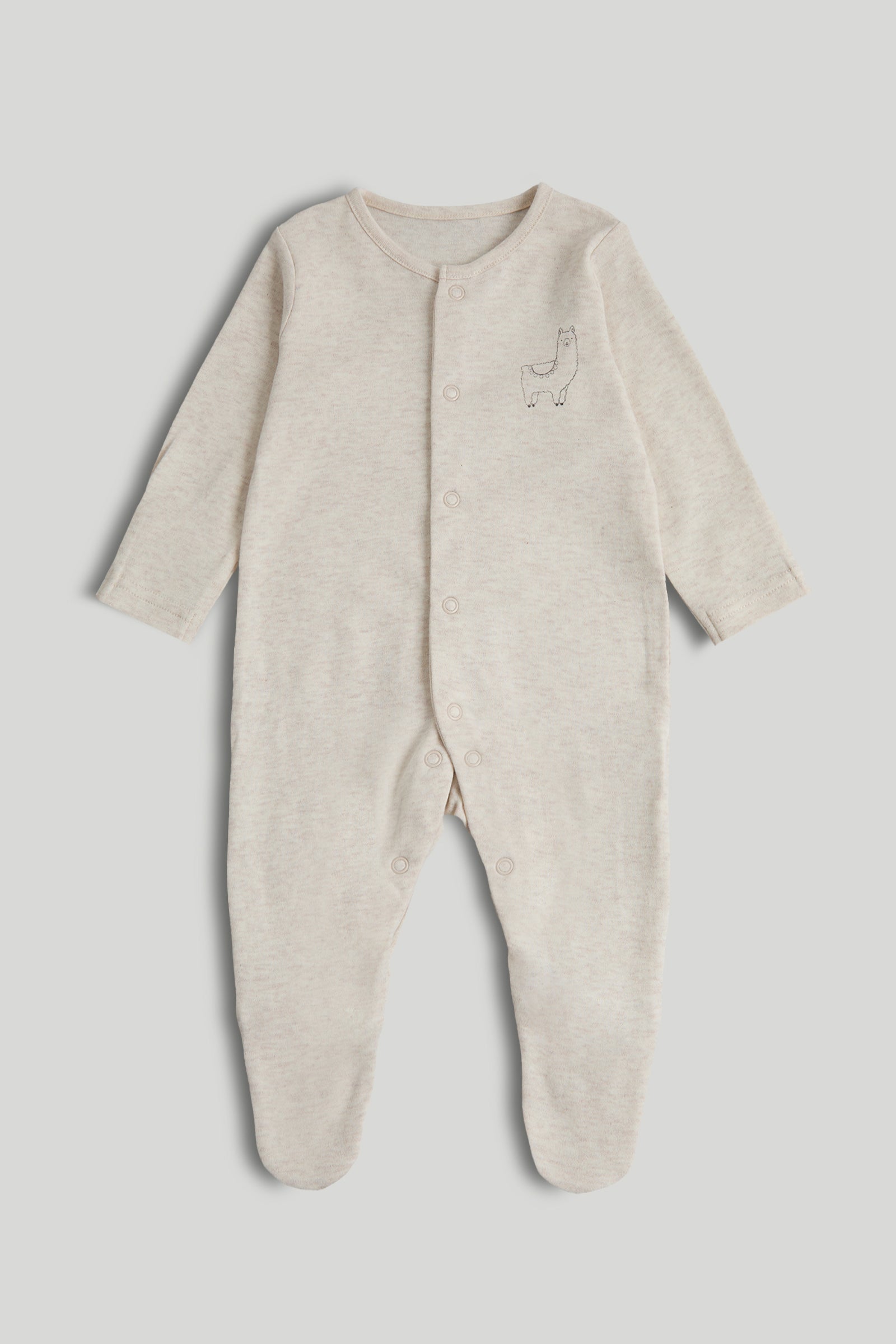 Kids Multi Mono Safari Print Cotton Regular Fit 3-Pack Sleepsuits