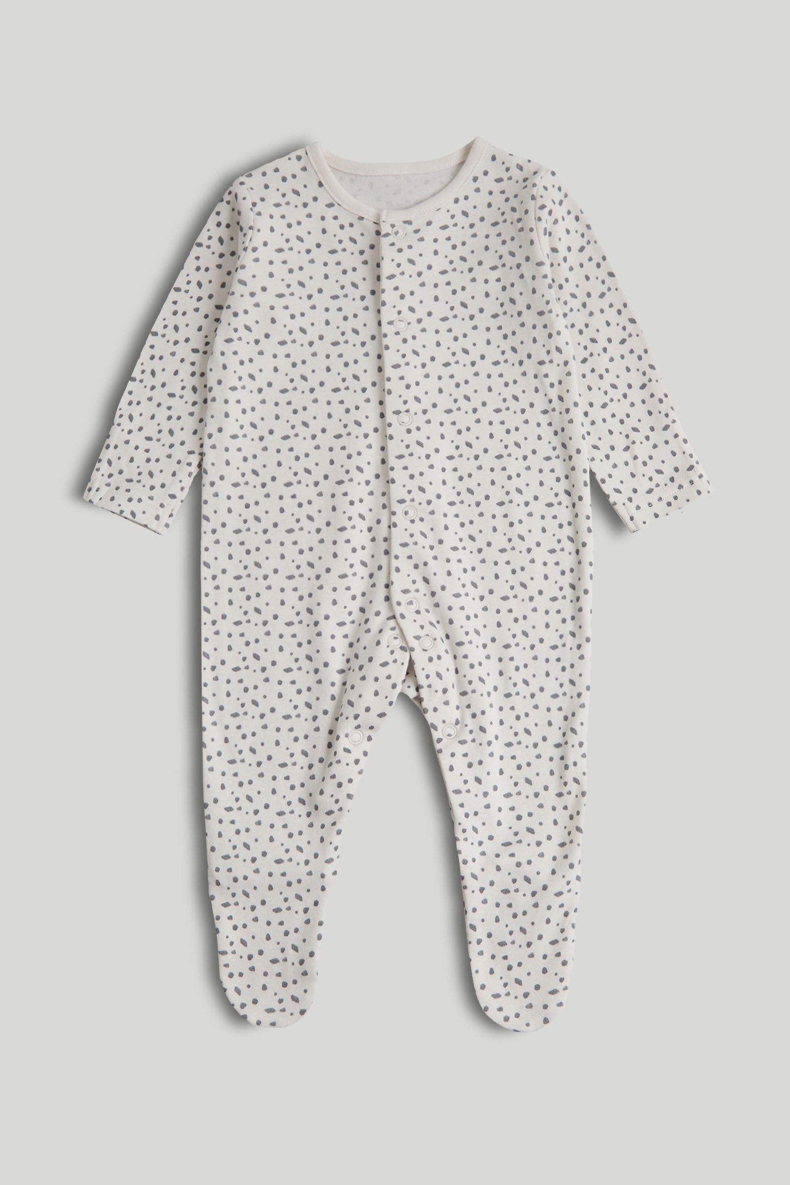 Kids Multi Mono Safari Print Cotton Regular Fit 3-Pack Sleepsuits