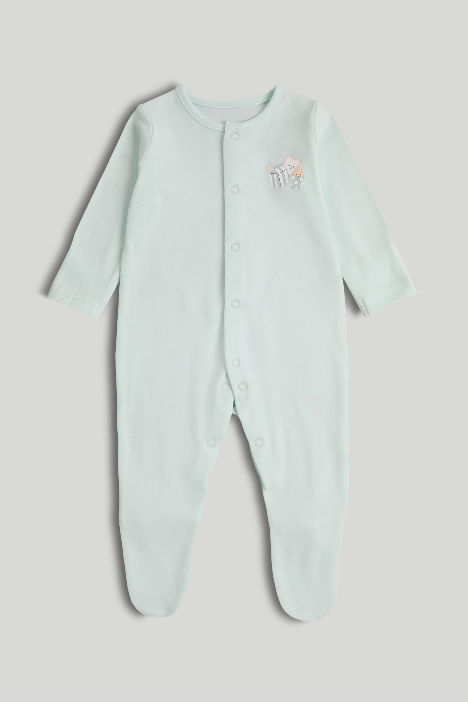 Kids Multi Breakfast Print Cotton Regular Fit 3-Pack Sleepsuits