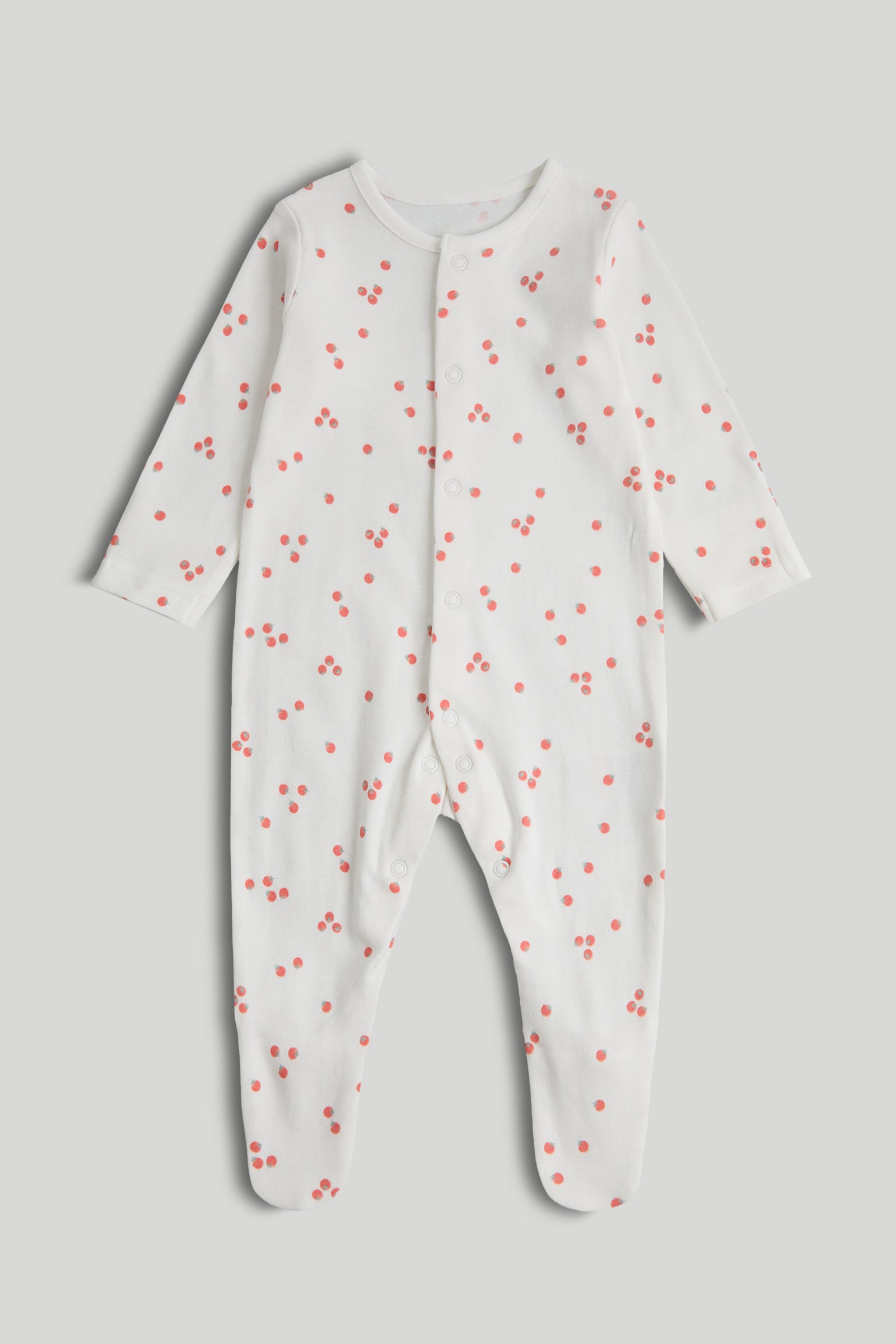 Kids Multi Breakfast Print Cotton Regular Fit 3-Pack Sleepsuits