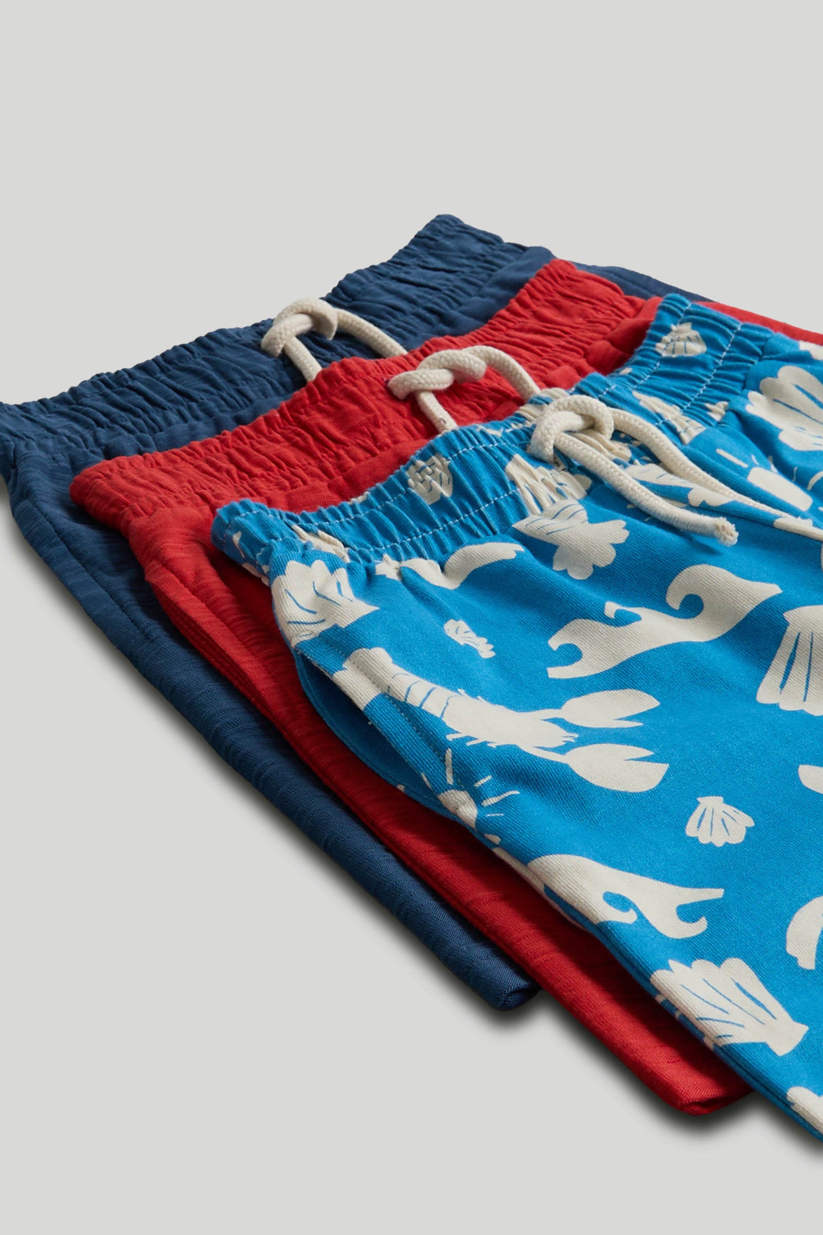 Boys Multi Printed Cotton Regular Fit 3-Pack Jersey Shorts