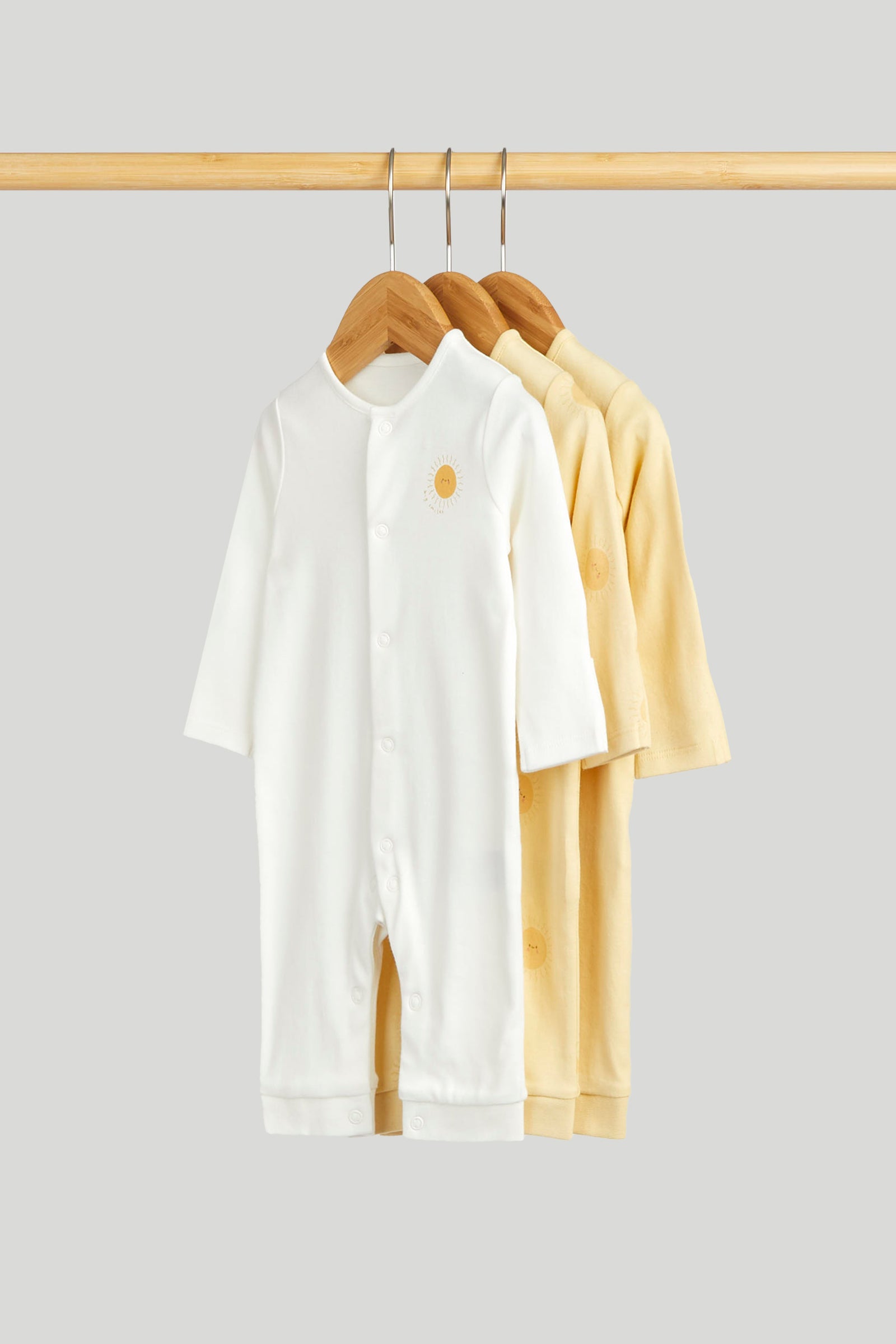 Kids Multi Printed Cotton Blend Regular Fit 3-Pack Footless Sleepsuits