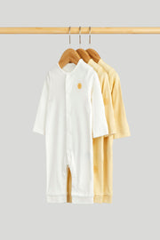 Kids Multi Printed Cotton Blend Regular Fit 3-Pack Footless Sleepsuits