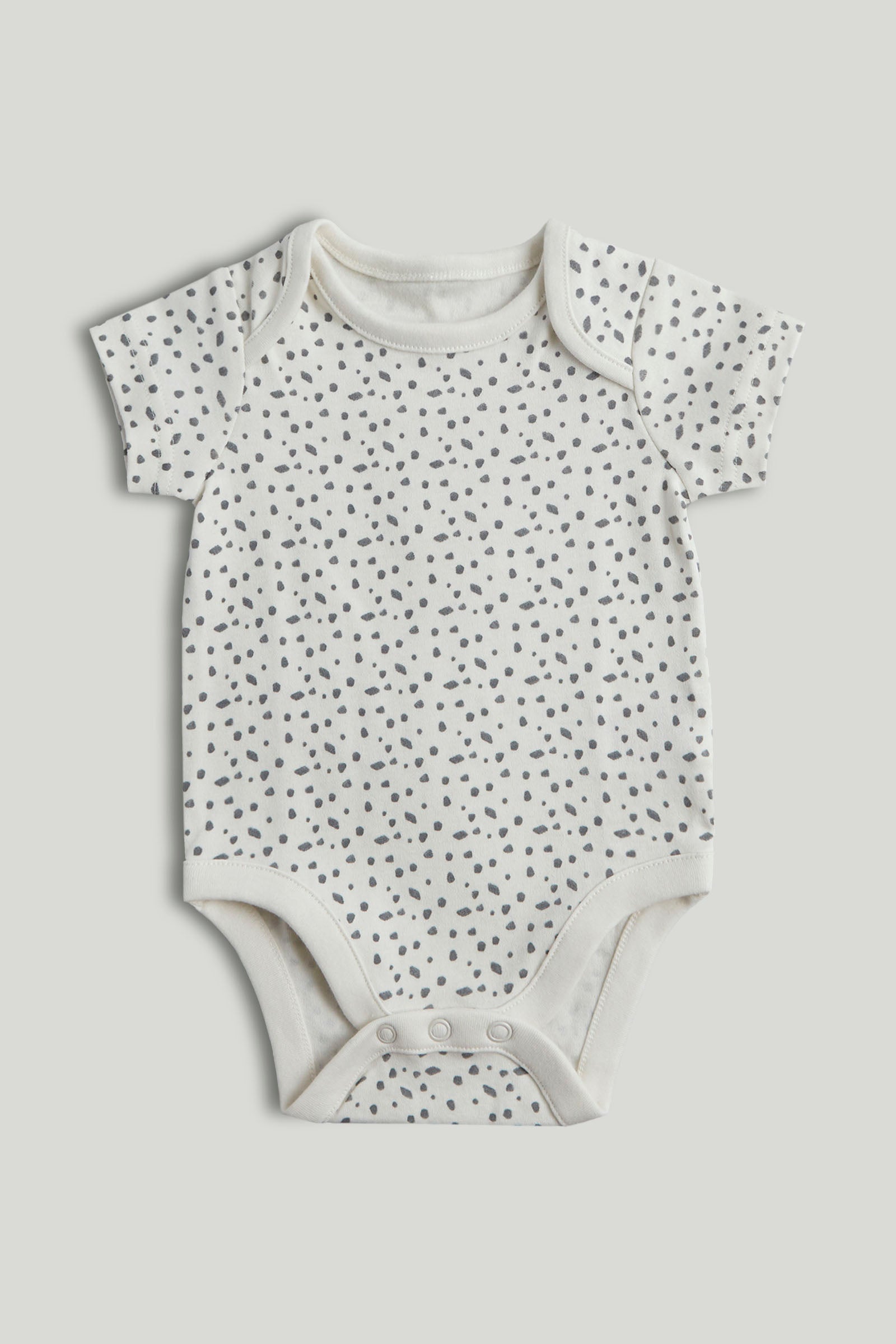 Unisex Multi Mono Print Cotton Regular Fit 5-Pack Short Sleeve Bodysuits