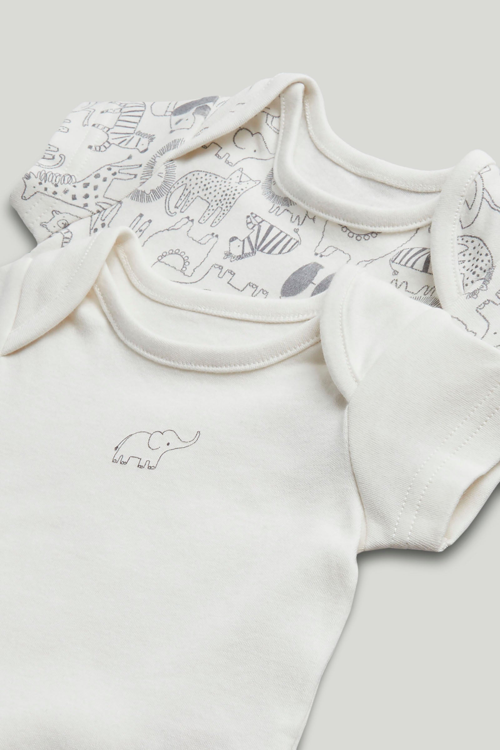 Unisex Multi Mono Print Cotton Regular Fit 5-Pack Short Sleeve Bodysuits