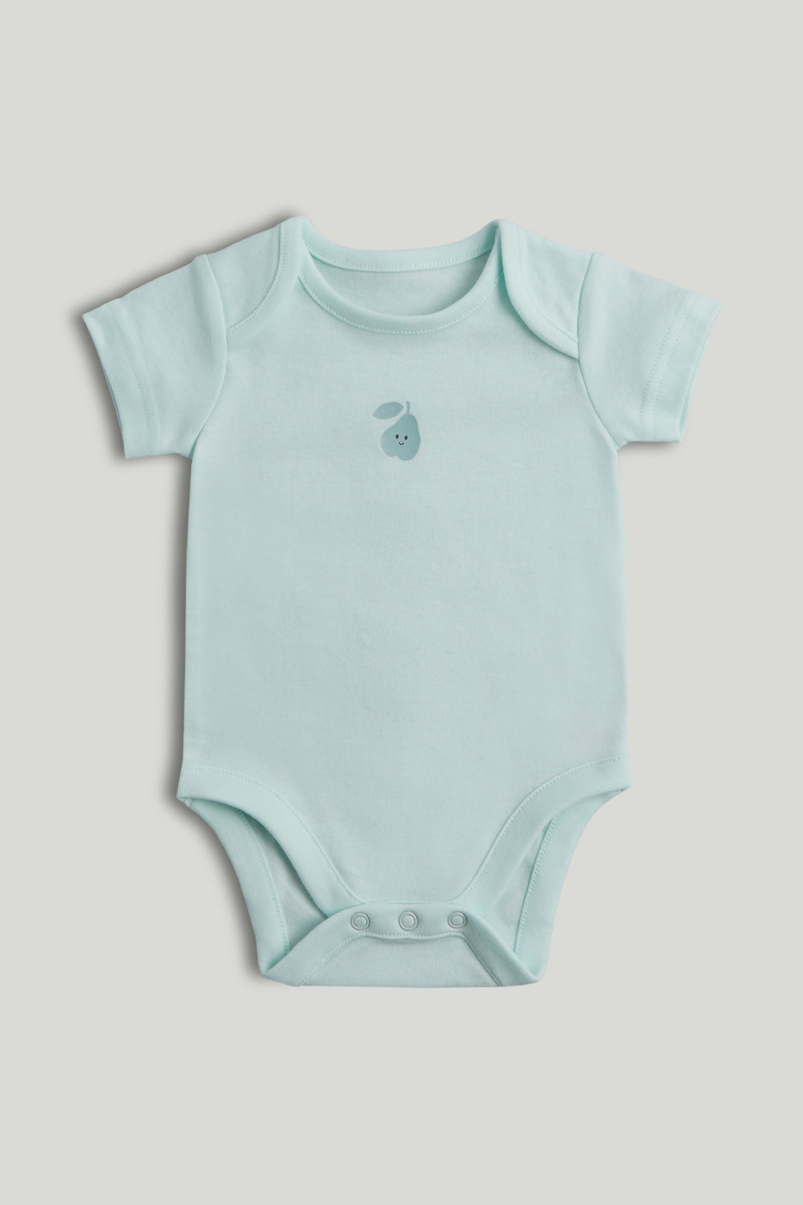 Unisex Multi Breakfast Print Cotton Regular Fit 5-Pack Short Sleeve Bodysuits