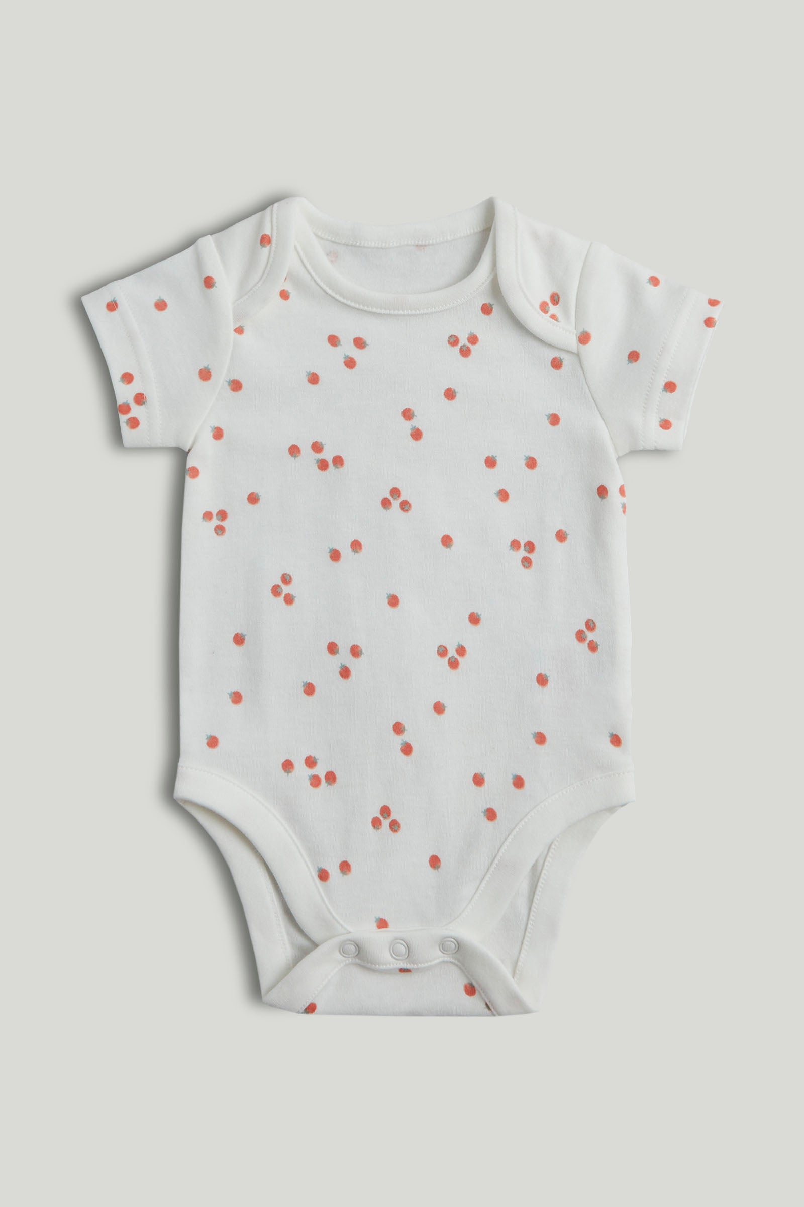 Unisex Multi Breakfast Print Cotton Regular Fit 5-Pack Short Sleeve Bodysuits