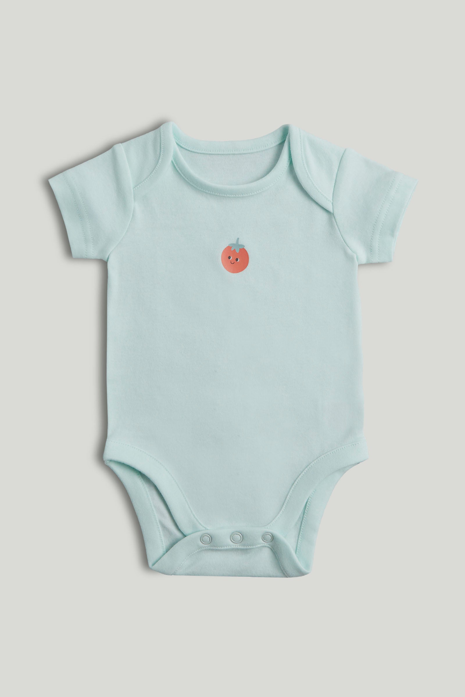 Unisex Multi Breakfast Print Cotton Regular Fit 5-Pack Short Sleeve Bodysuits