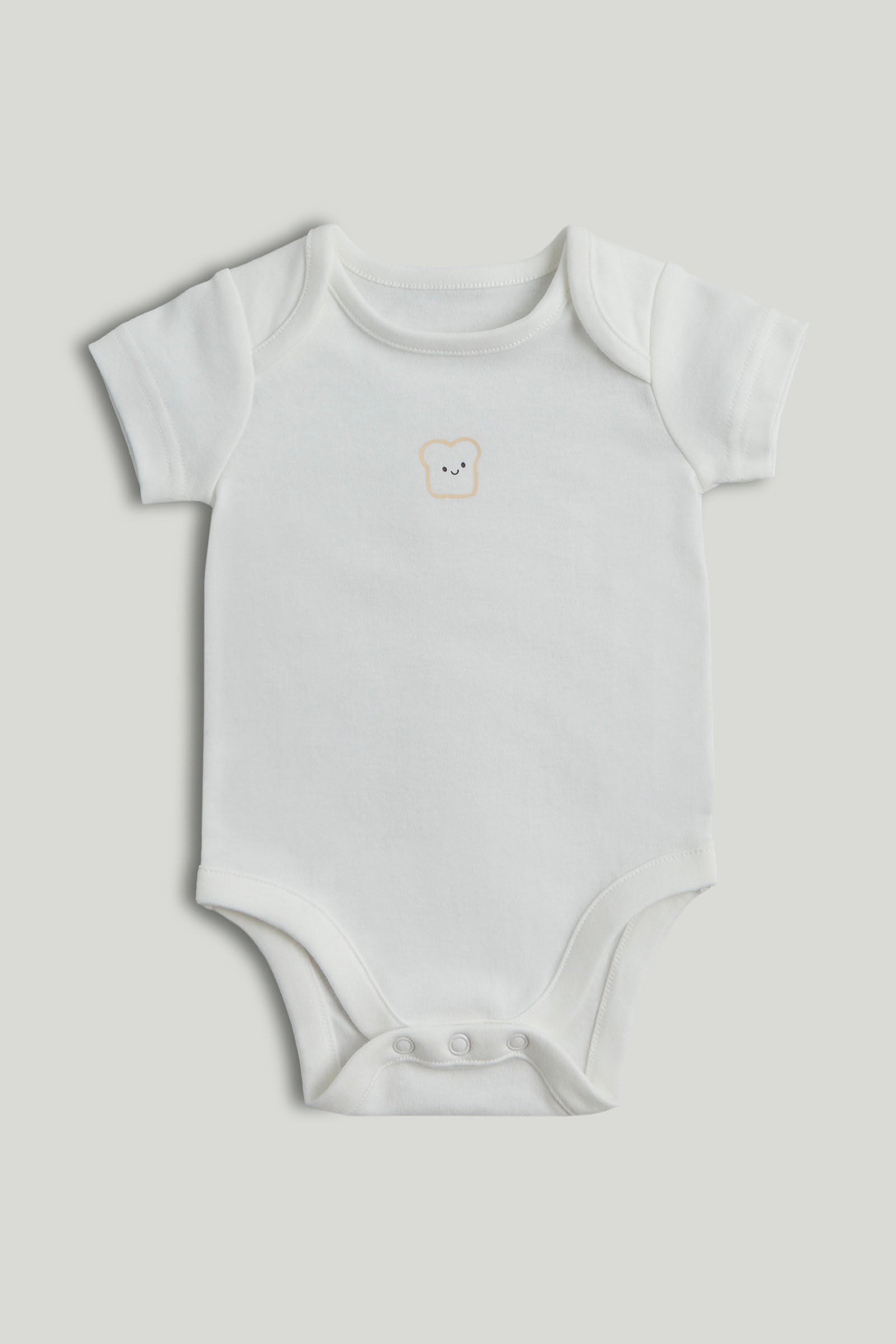Unisex Multi Breakfast Print Cotton Regular Fit 5-Pack Short Sleeve Bodysuits