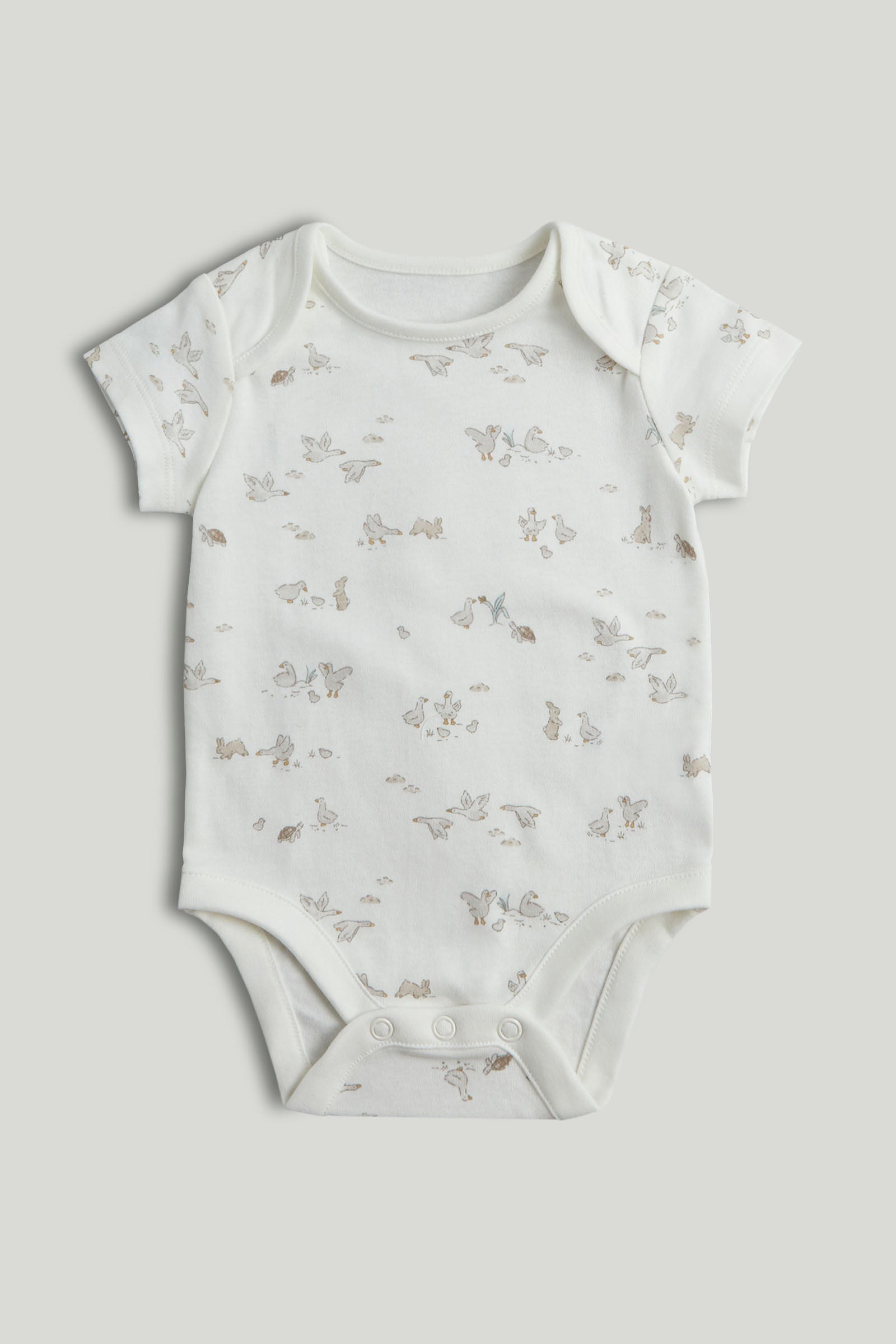 Multi Print Cotton Regular Fit 5-Pack Short Sleeve Bodysuits