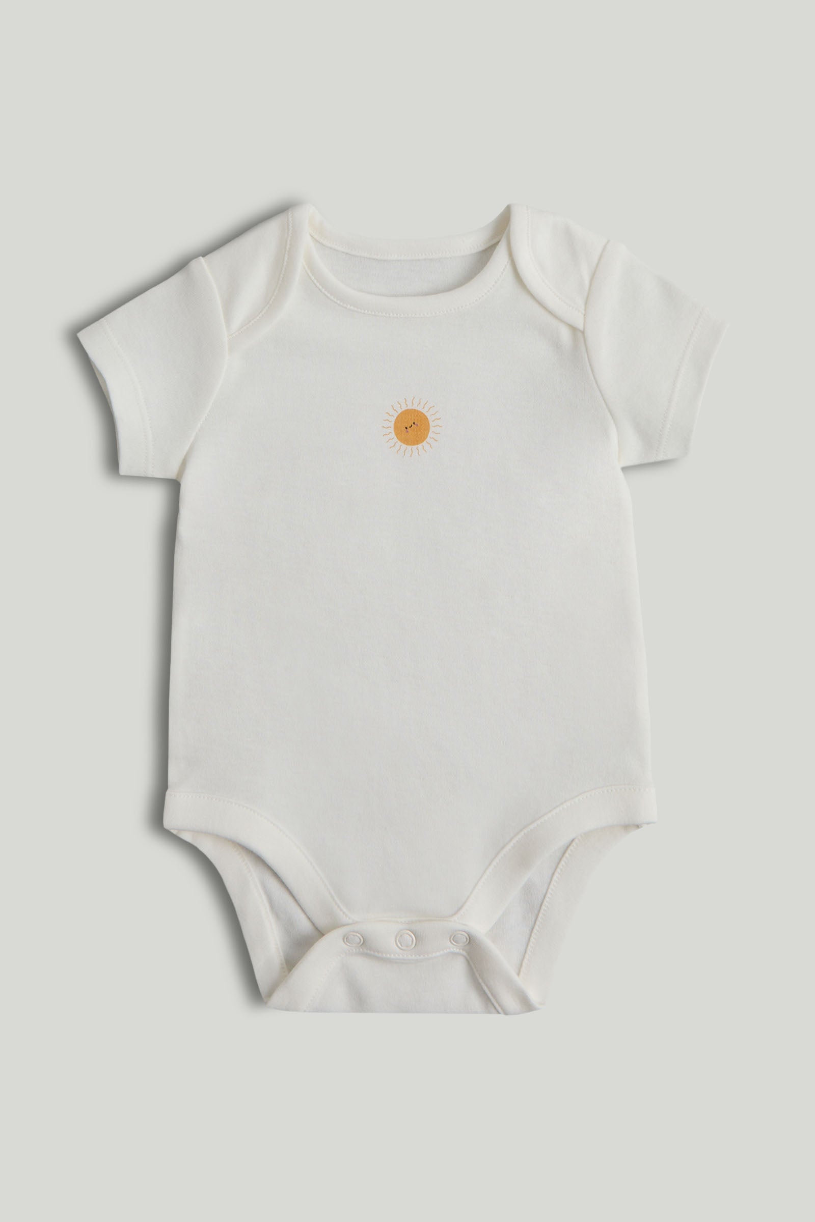 Multi Solid Cotton Blend Regular Fit 5-Pack Short Sleeve Bodysuits