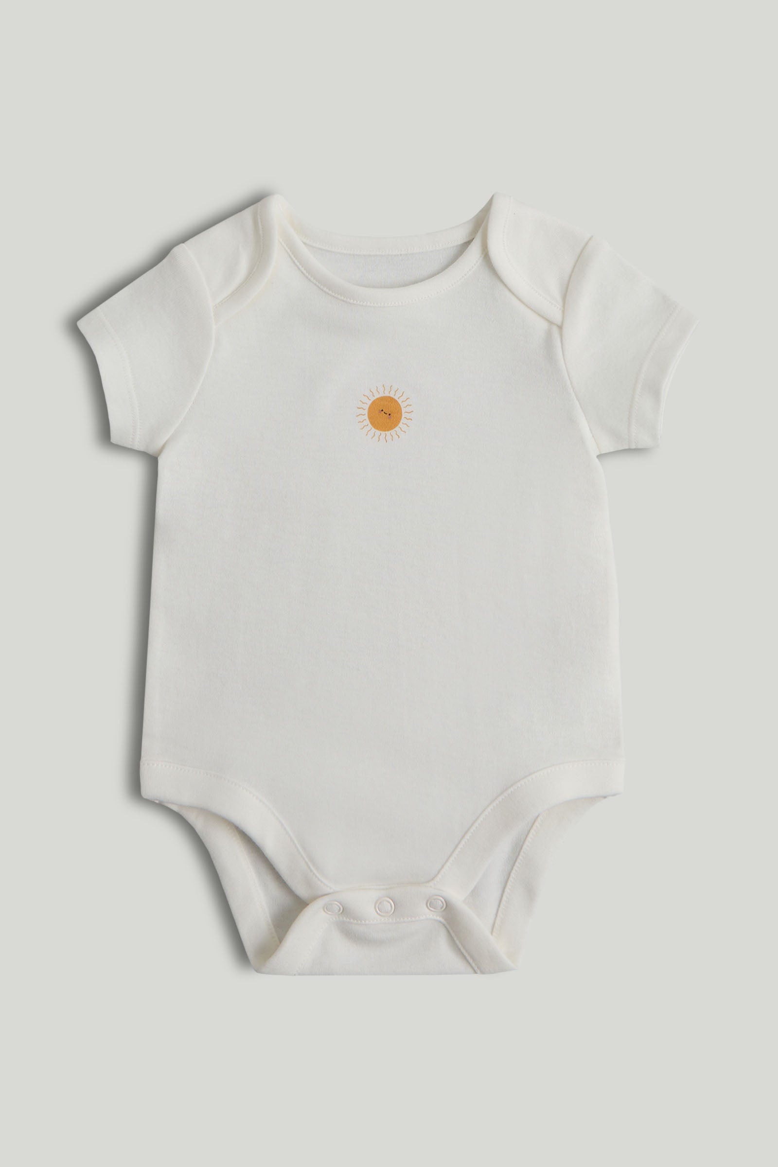 Multi Solid Cotton Blend Regular Fit 5-Pack Short Sleeve Bodysuits