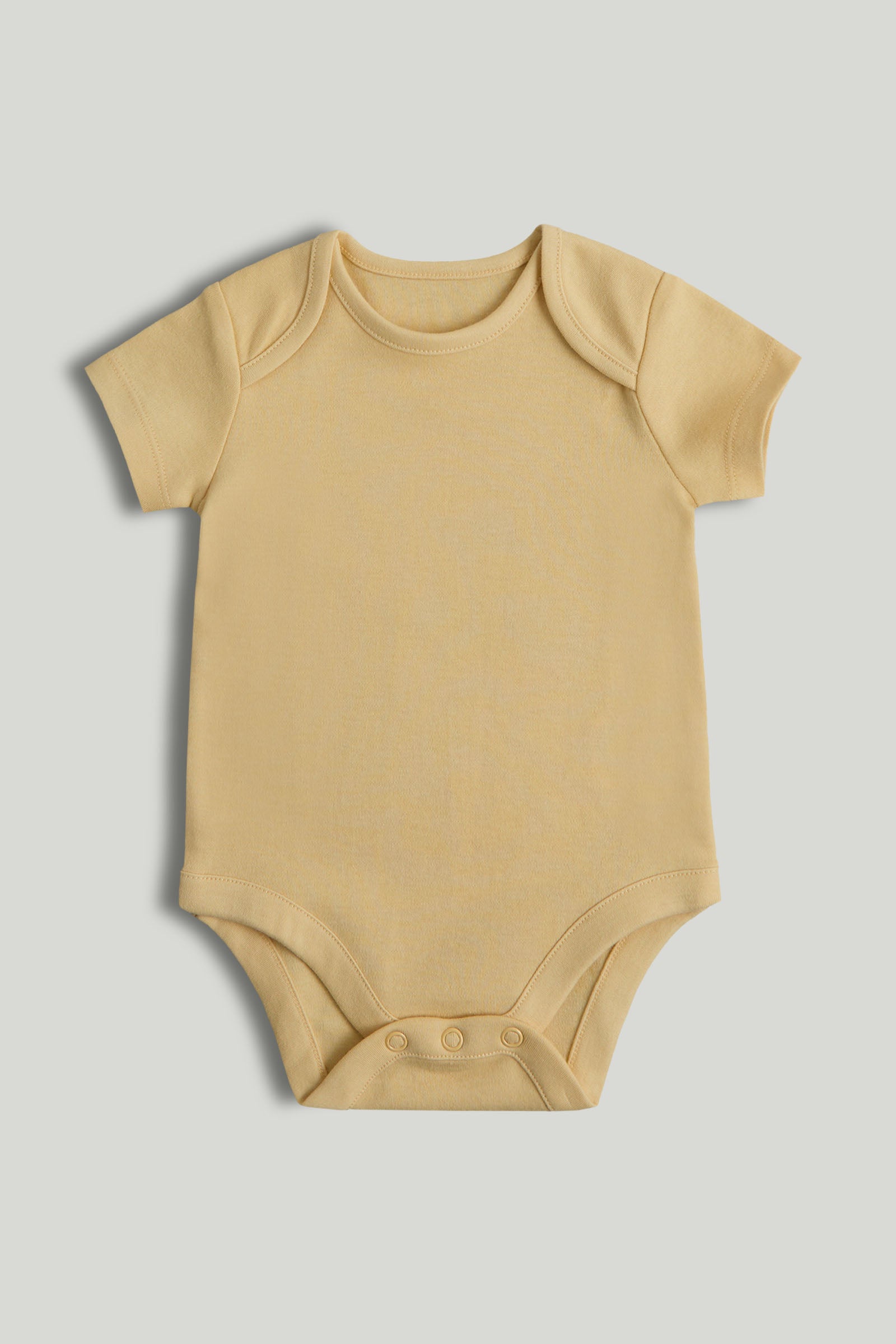 Multi Solid Cotton Blend Regular Fit 5-Pack Short Sleeve Bodysuits