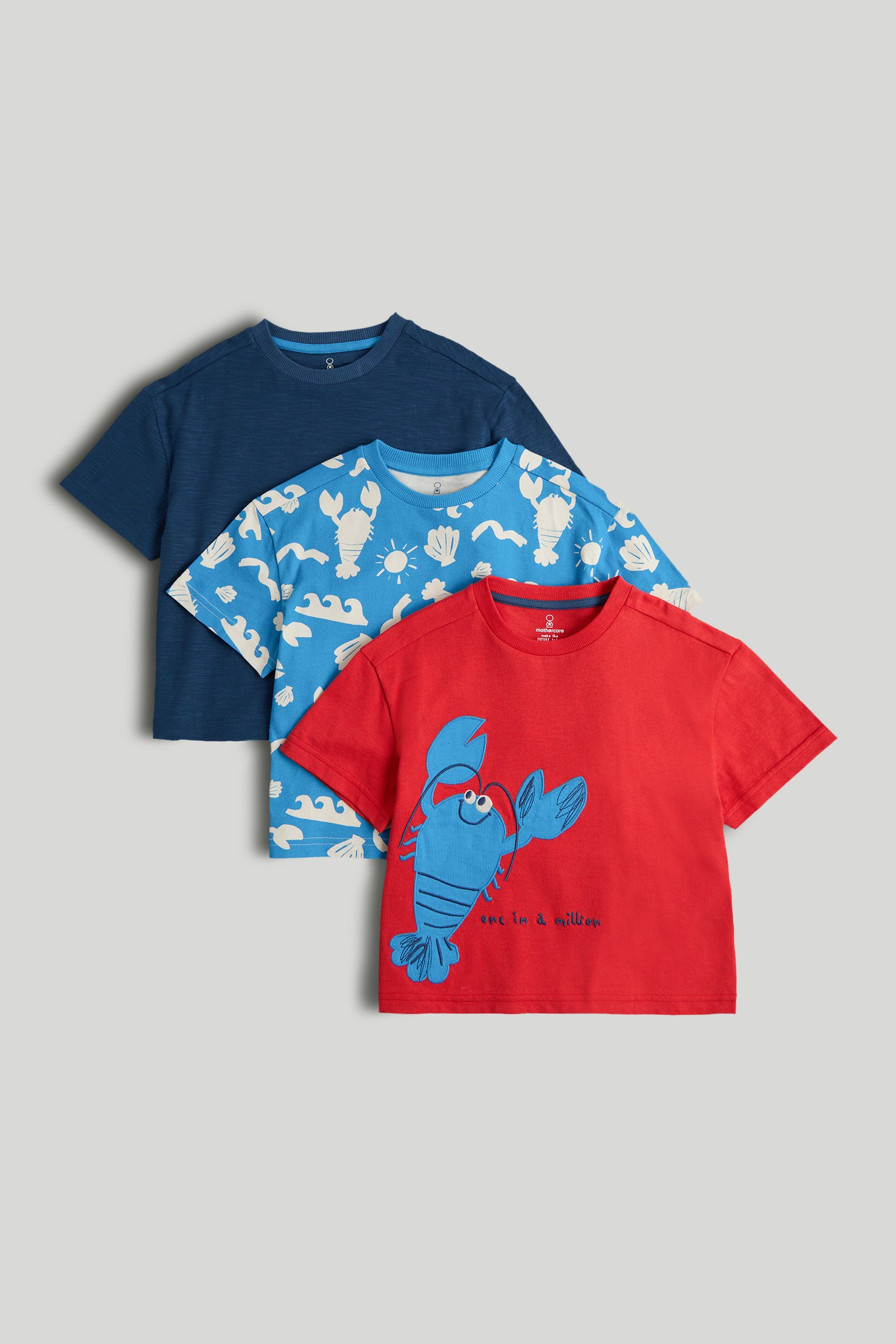 Boys Multi Color Printed Cotton Regular Fit 3-Pack T-Shirts
