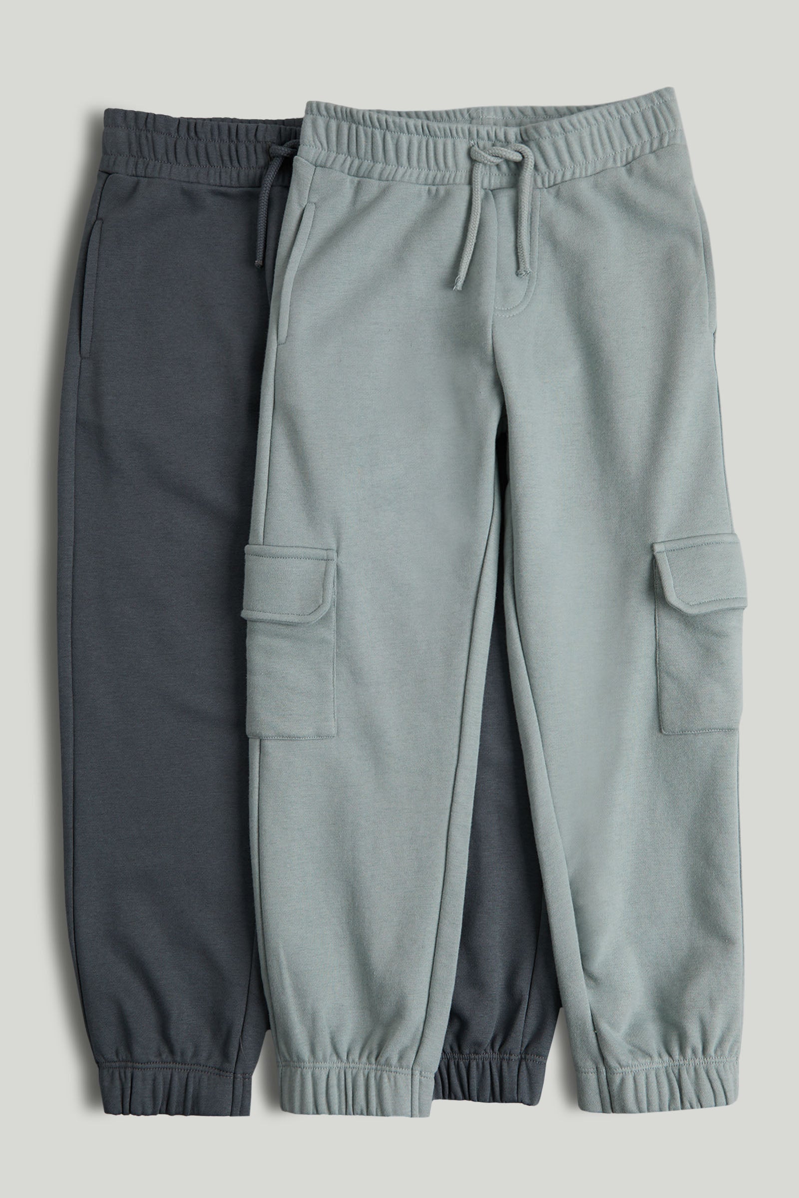 Boys Multi Cotton Blend Joggers Pack of 2