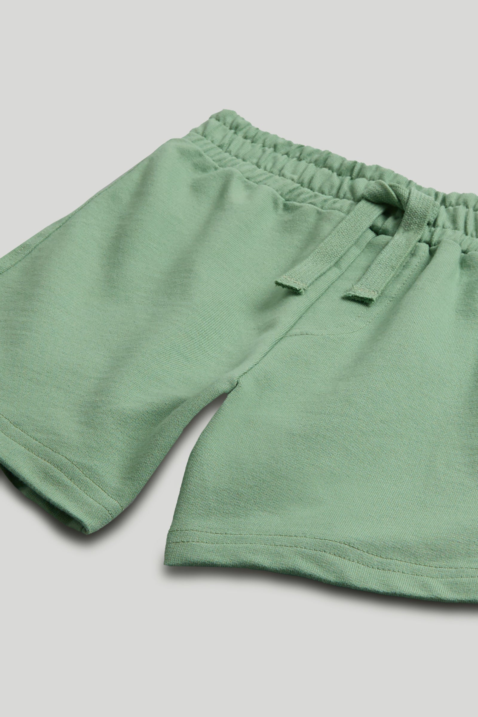 Boys Green Croc Print Cotton T-Shirt & Shorts Set