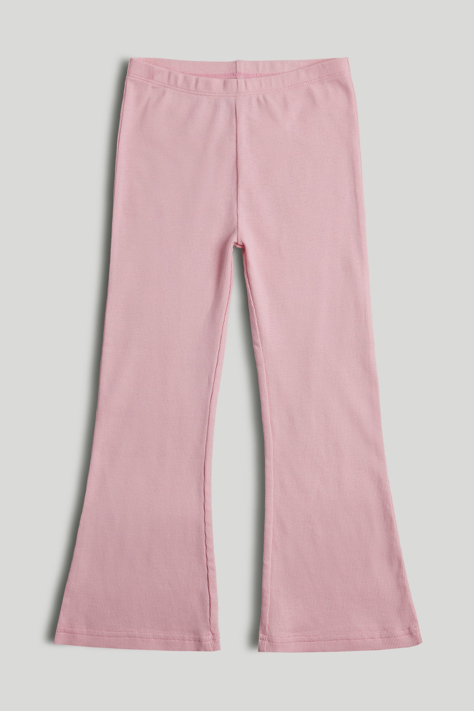 Girls Cotton Blend Flared Leggings in Pink