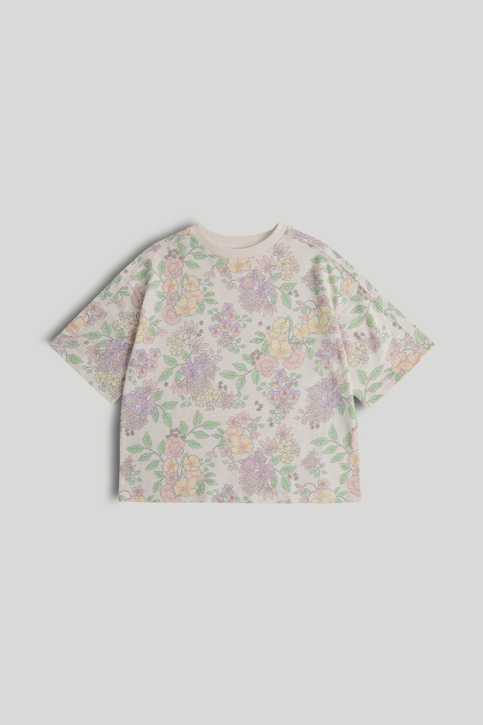 Girls Multi Cotton Frill Sleeve T-Shirts Pack of 3
