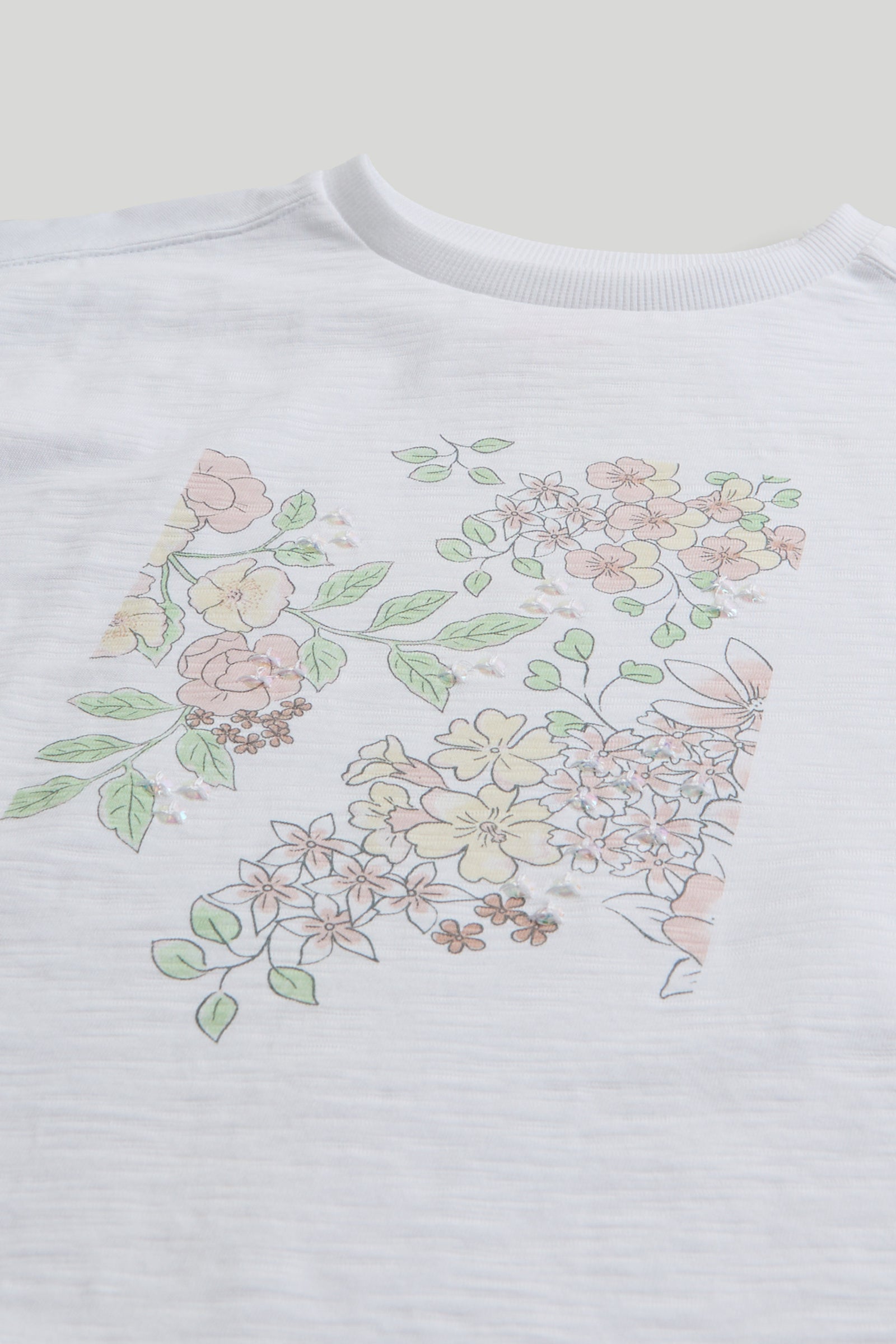 Girls Multi Cotton Frill Sleeve T-Shirts Pack of 3