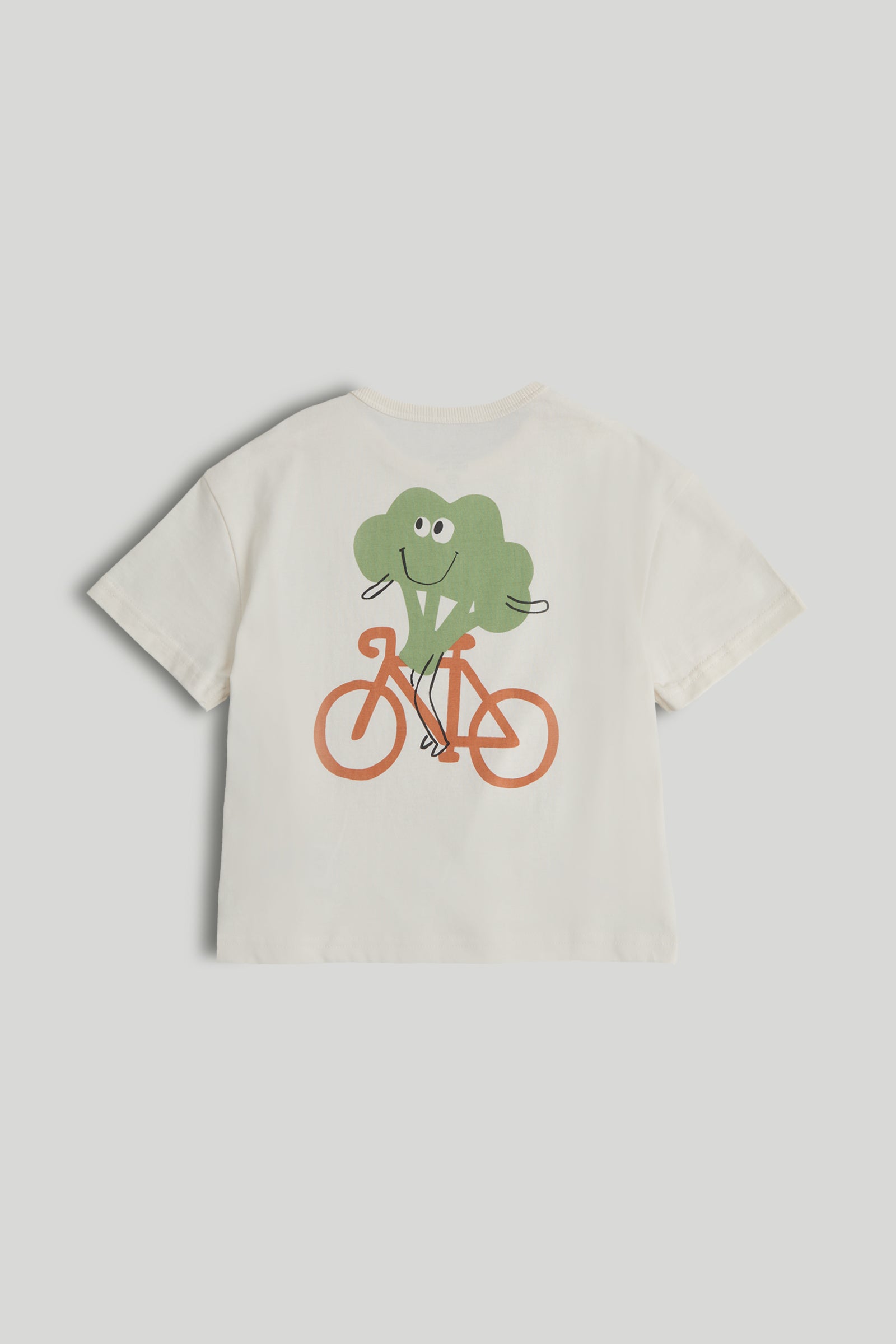 Boys Green Striped Cotton T-Shirt & Barrel Leg Pants Set