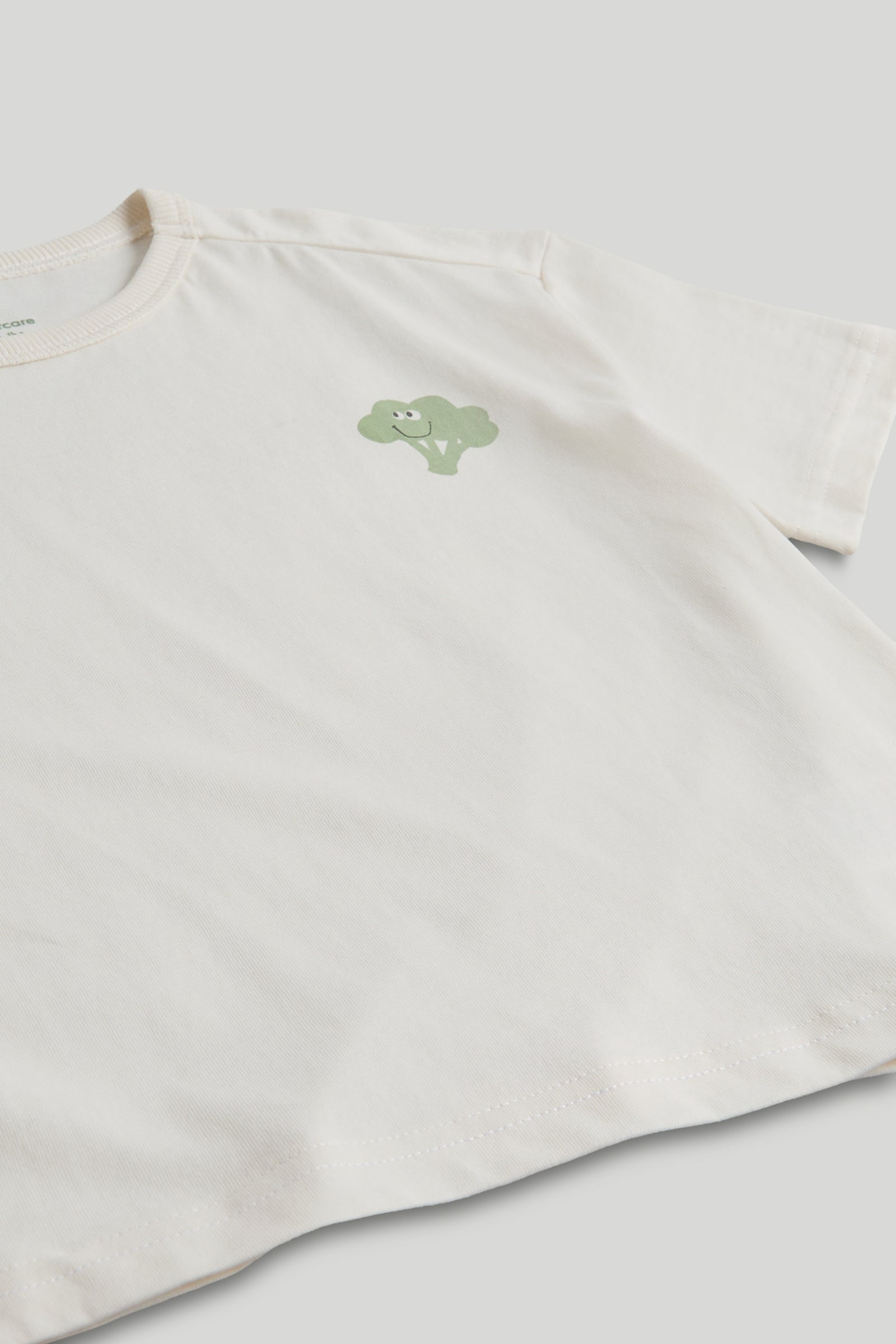 Boys Green Striped Cotton T-Shirt & Barrel Leg Pants Set