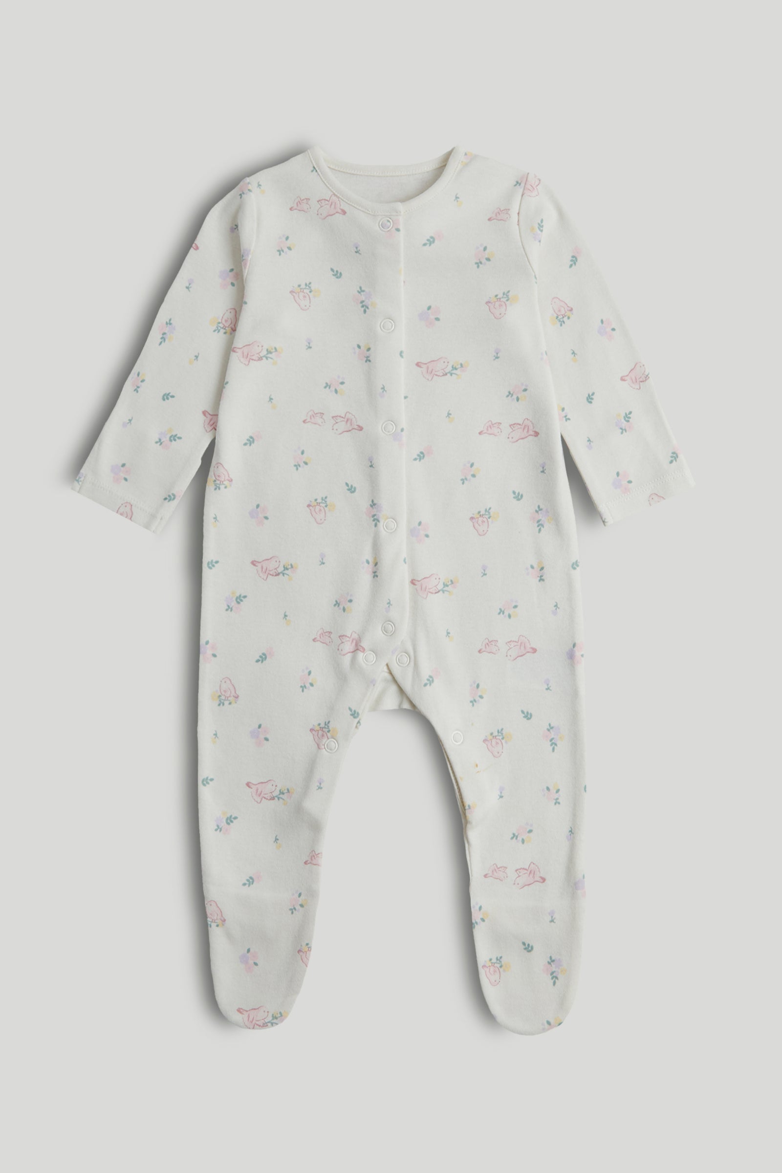 Girls Multi Printed Cotton Regular Fit 3-Pack Sleepsuits