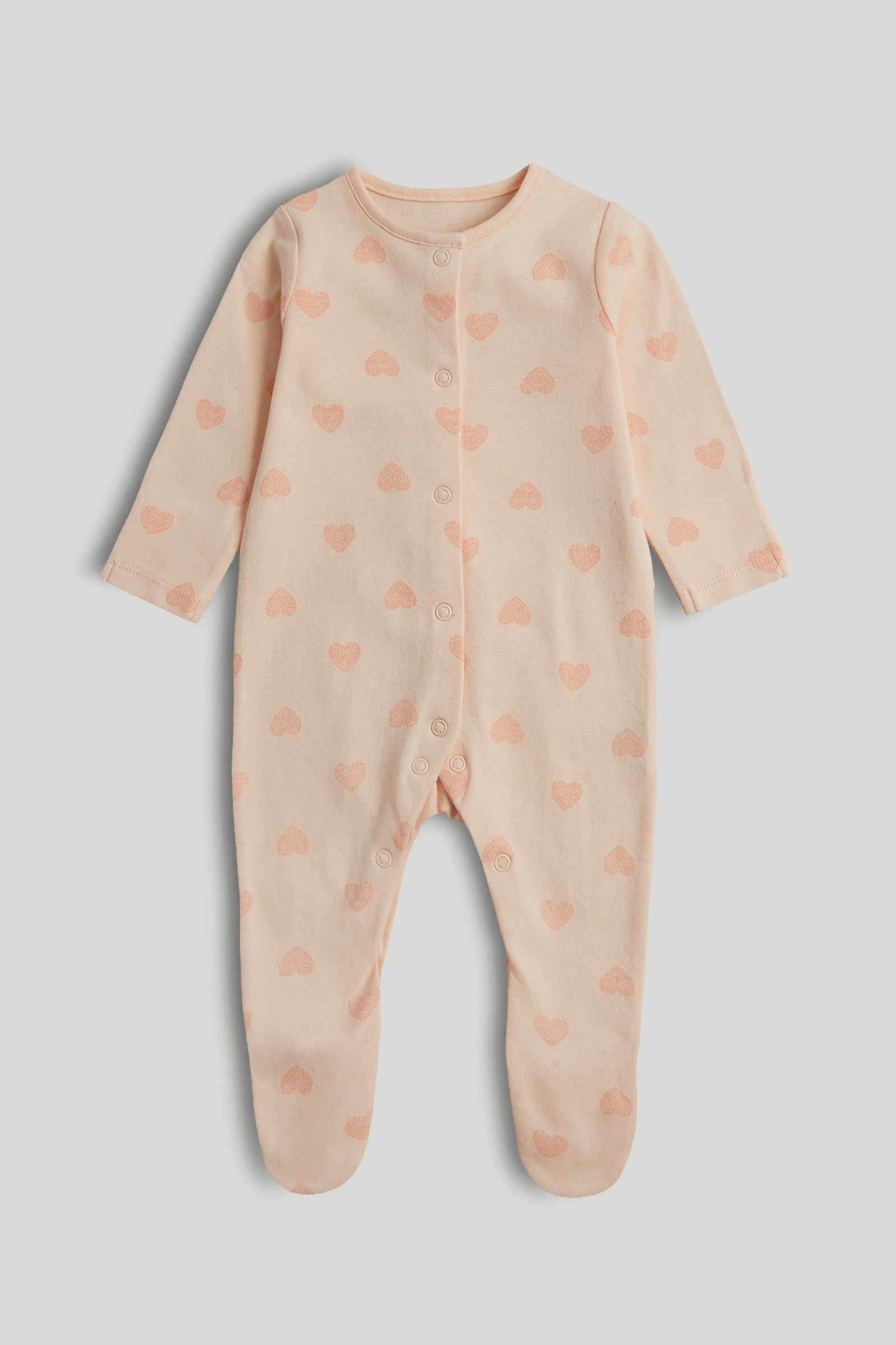 Girls Multi Butterfly Print Cotton Regular Fit 3-Pack Sleepsuits