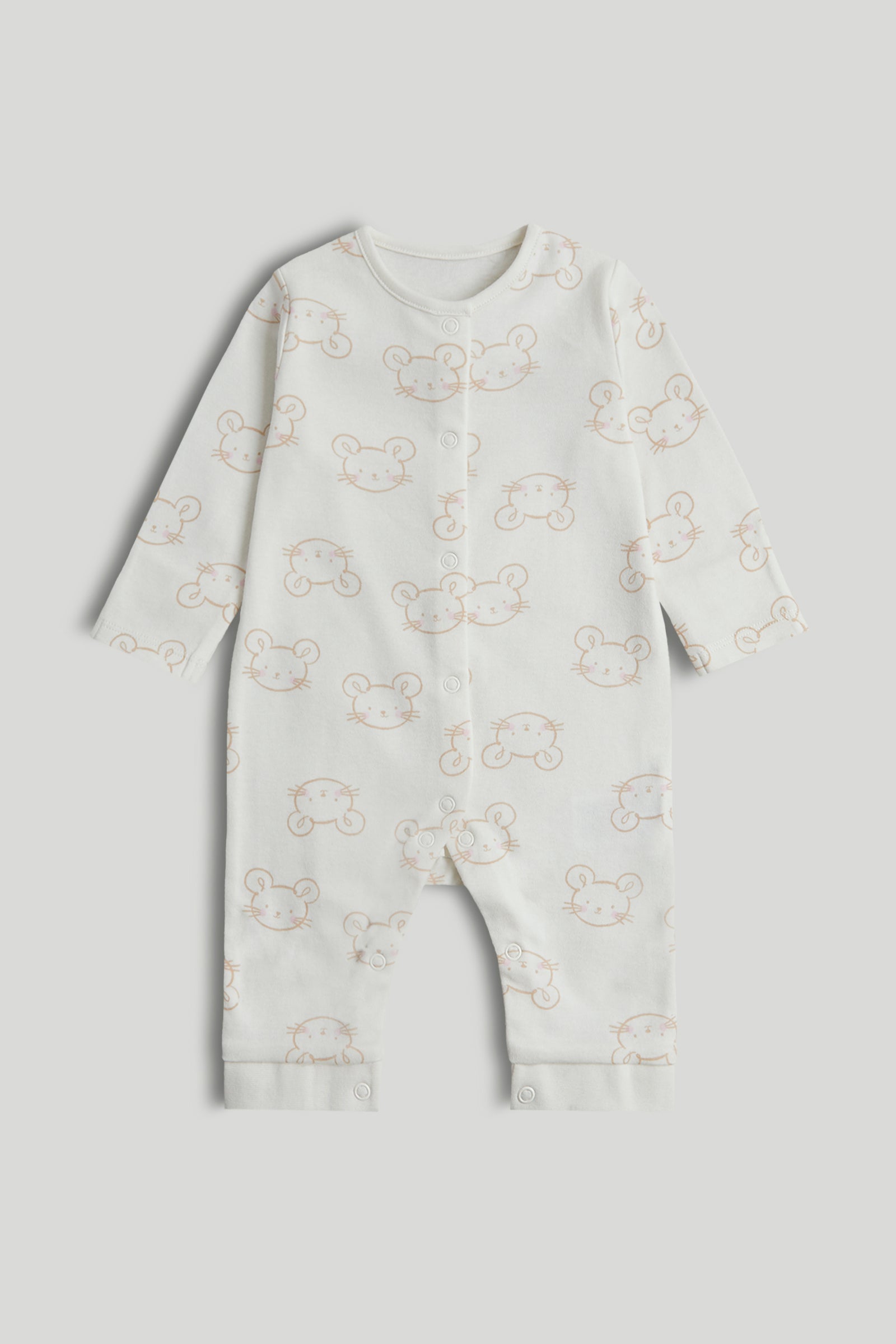 Girls Multi Printed Cotton Regular Fit 3-Pack Footless Sleepsuits