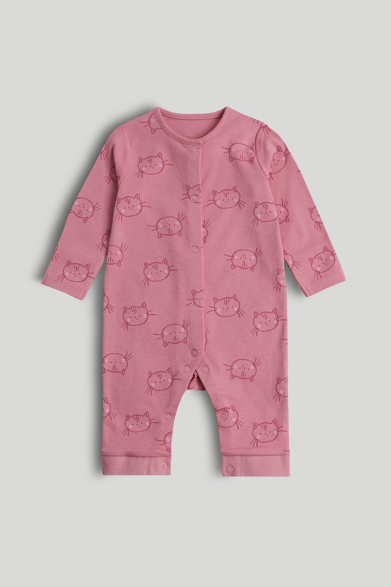 Girls Multi Printed Cotton Regular Fit 3-Pack Footless Sleepsuits