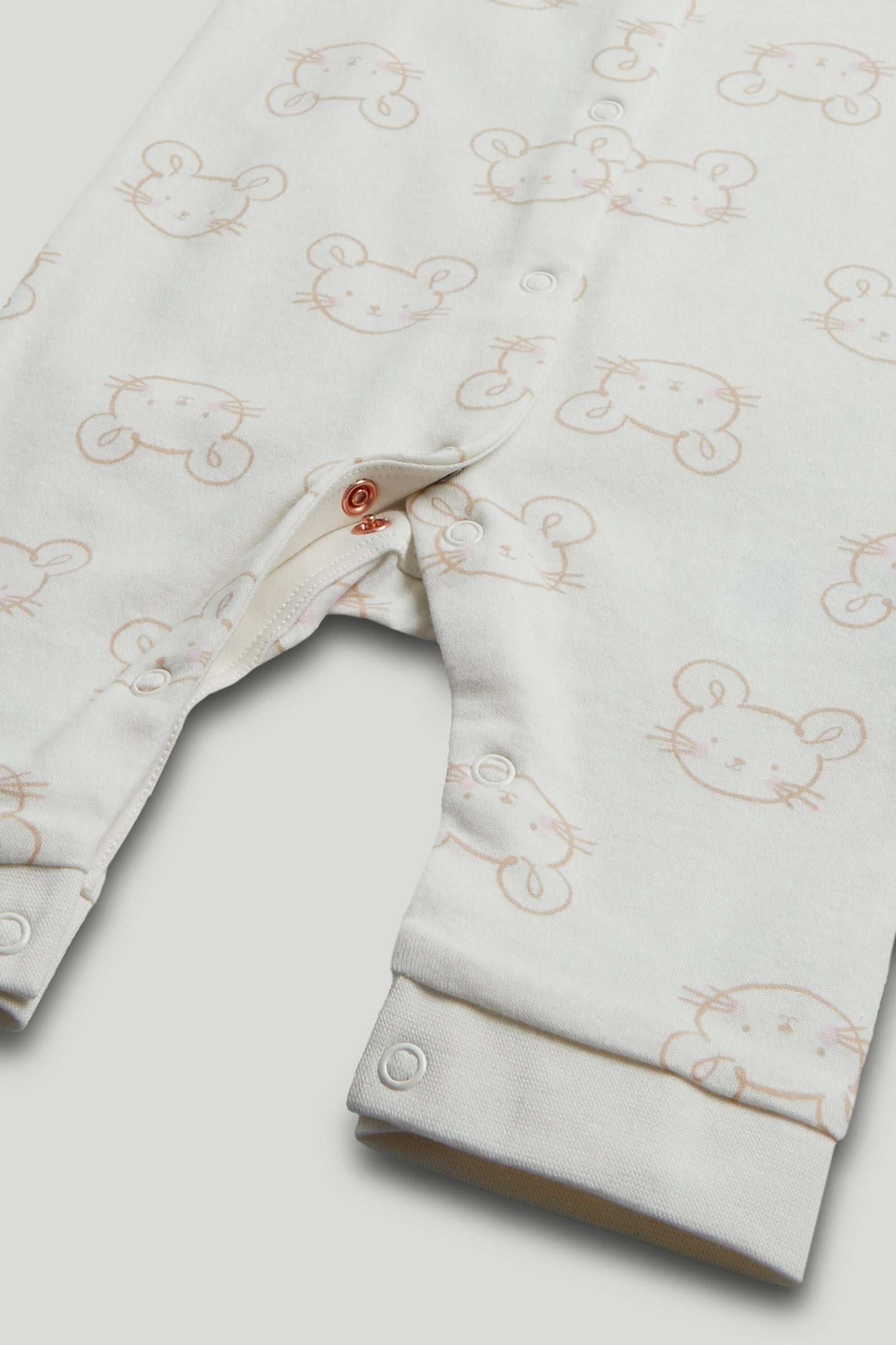 Girls Multi Printed Cotton Regular Fit 3-Pack Footless Sleepsuits