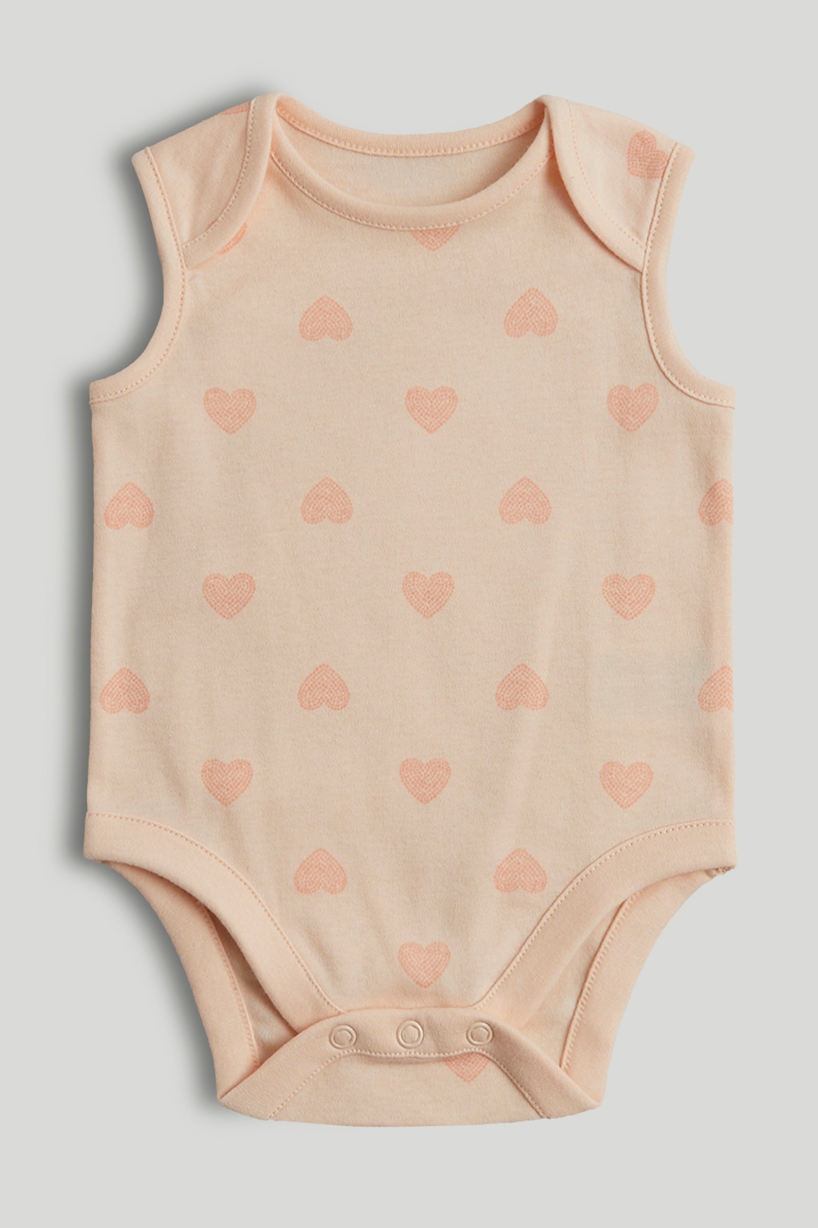 Girls Multi Butterfly Print Cotton Regular Fit 5-Pack Sleeveless Bodysuits