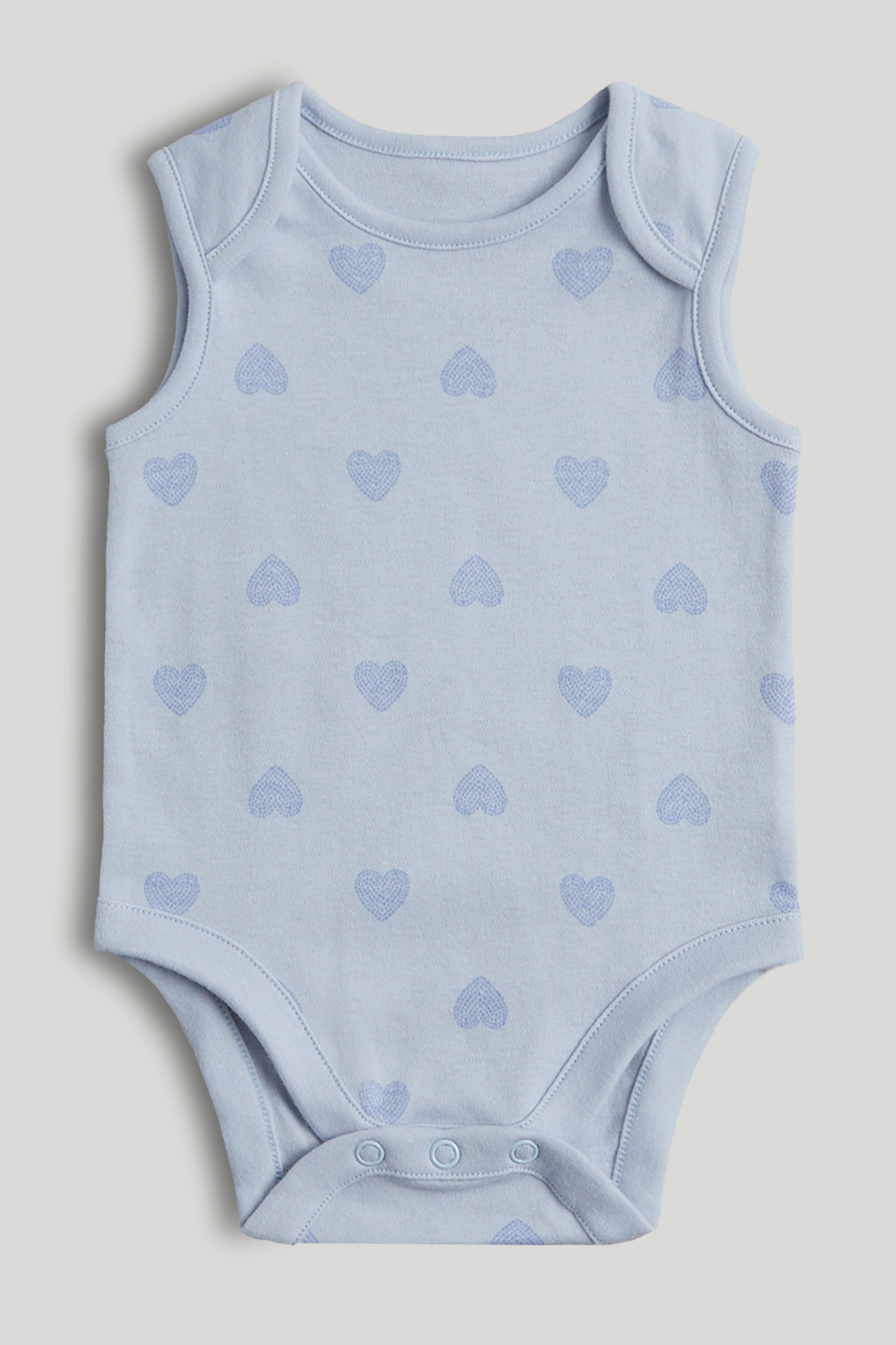 Girls Multi Butterfly Print Cotton Regular Fit 5-Pack Sleeveless Bodysuits