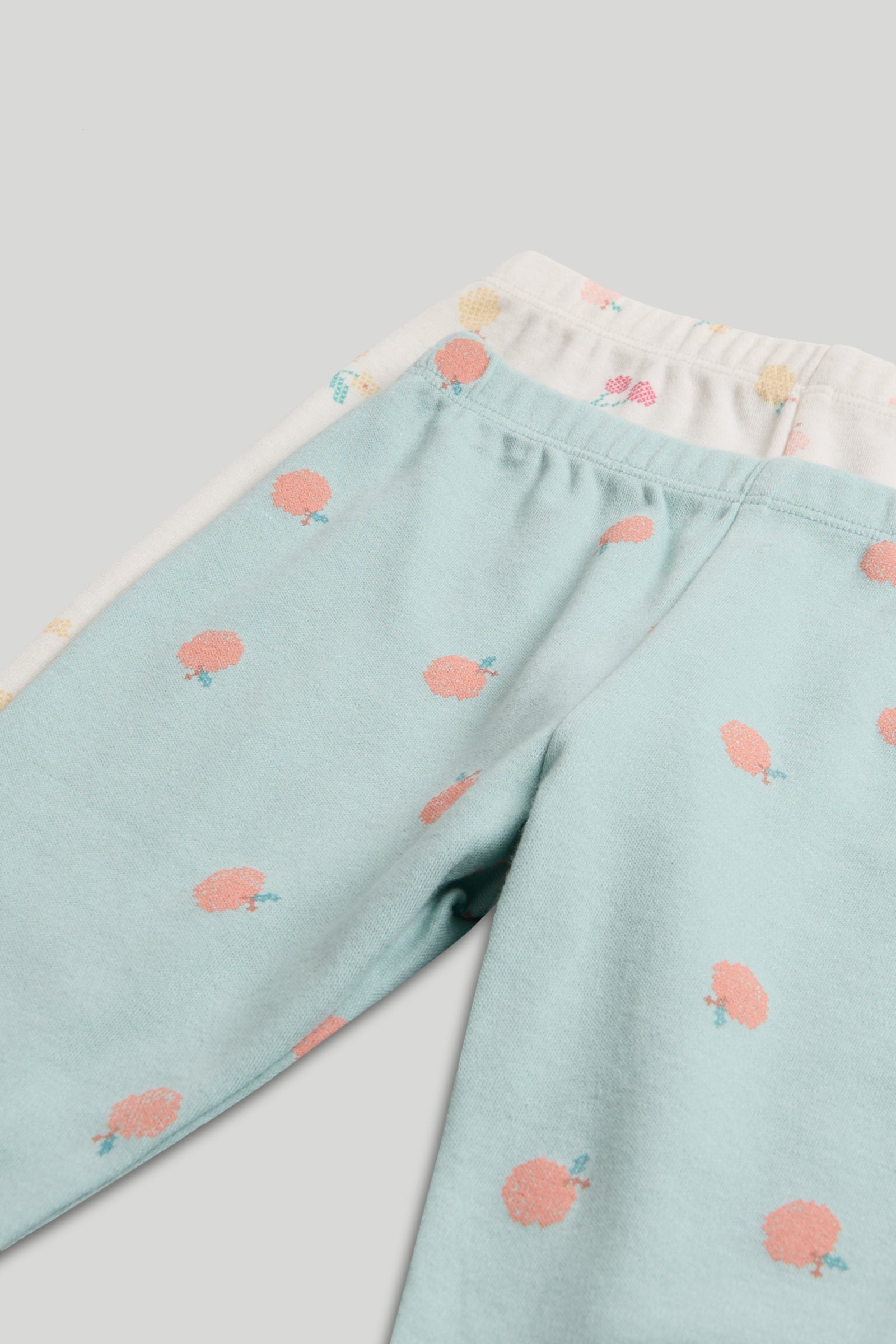 Girls Multi Fruit Print Cotton Regular Fit 2-Pack Long Sleeve Pyjama Set