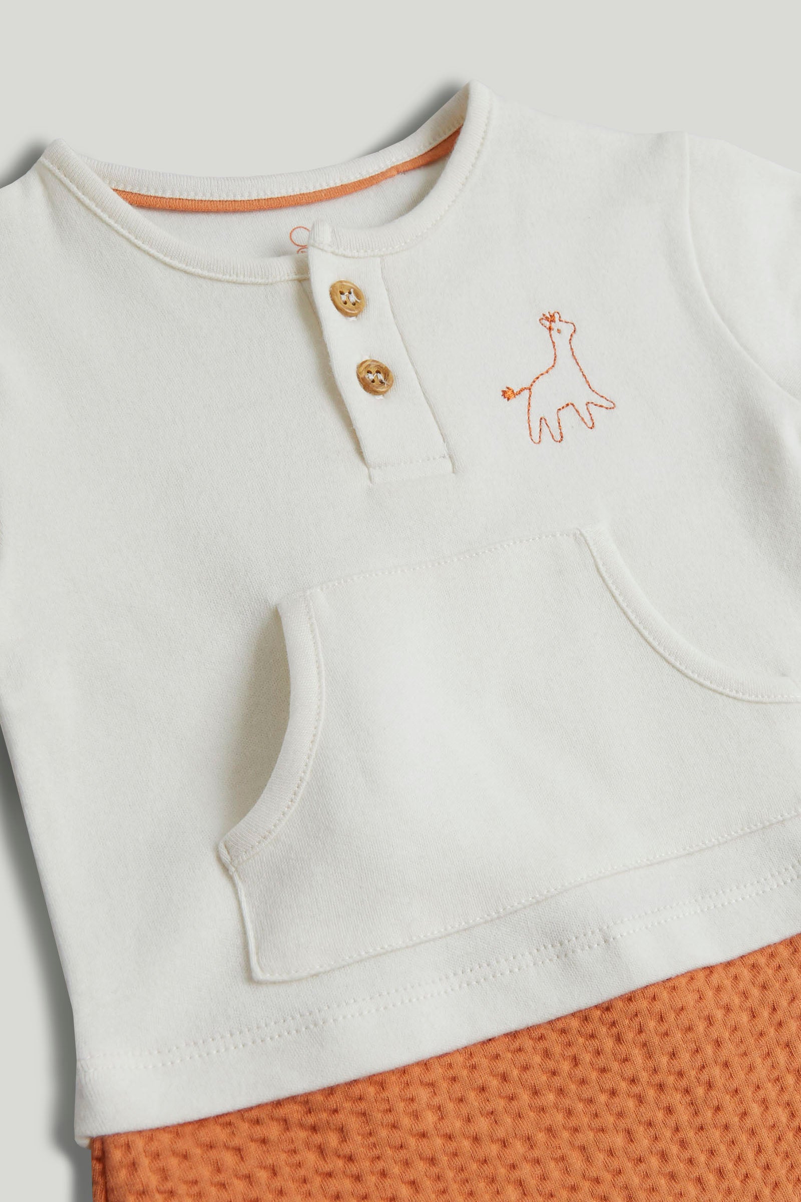 Baby Boys Multi Cotton Seersucker Mock Romper