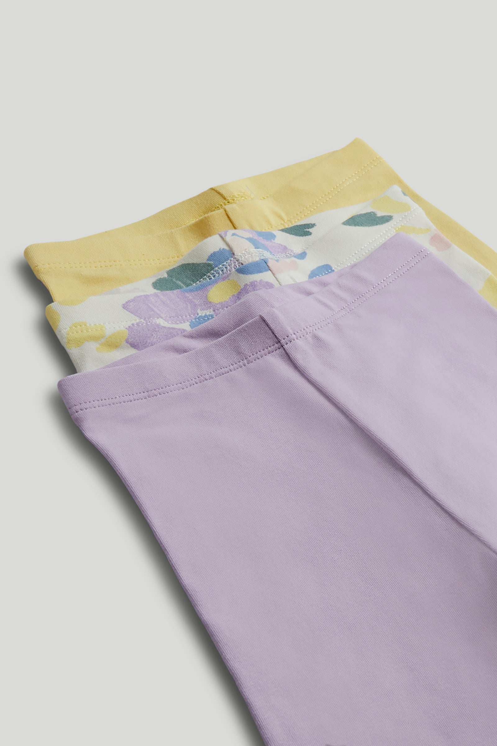 Girls Multi Cotton Stretch 3-Pack Cycling Shorts