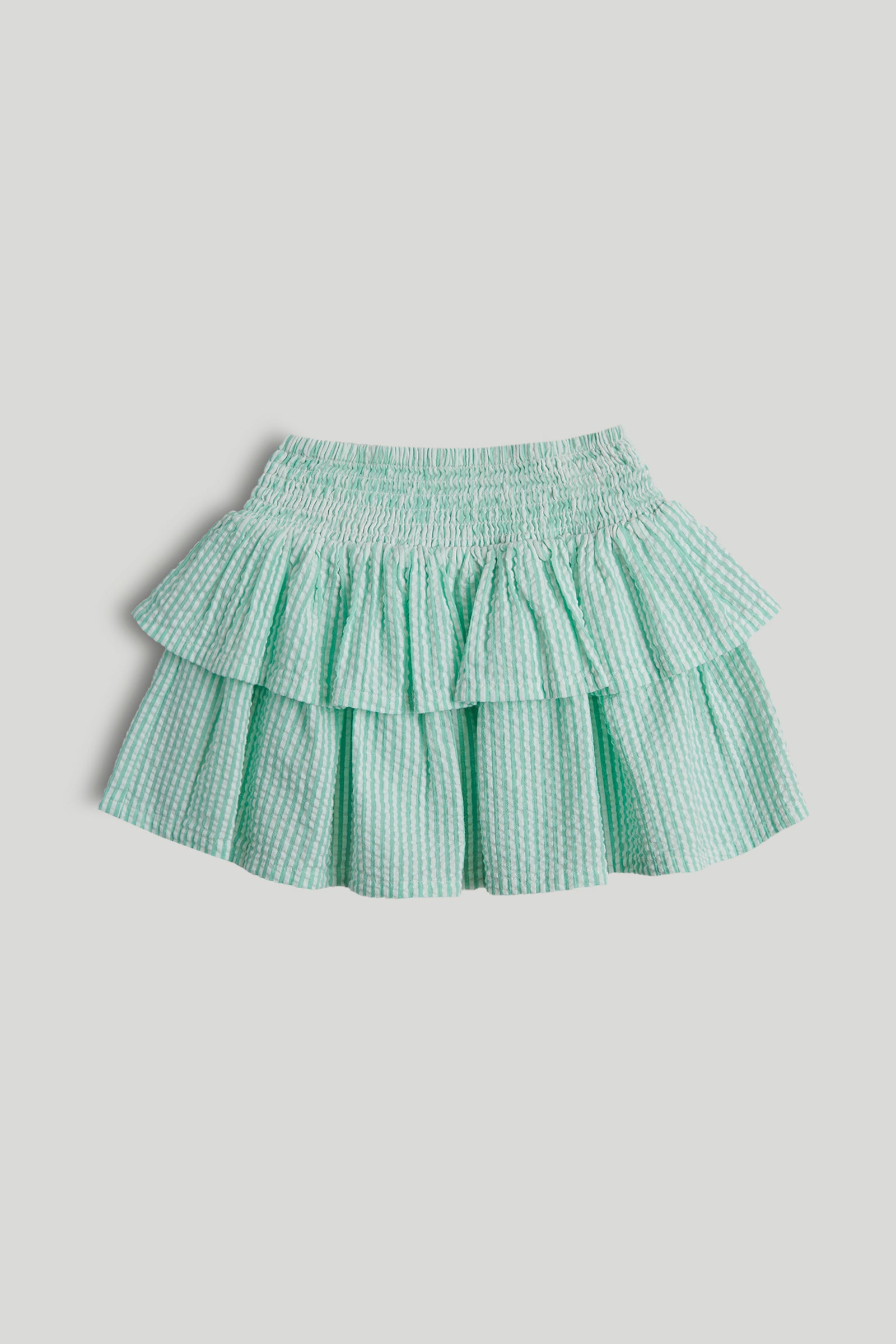 Girls Multi Textured Cotton Regular Fit Skirt
