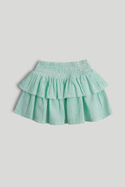 Girls Multi Textured Cotton Regular Fit Skirt