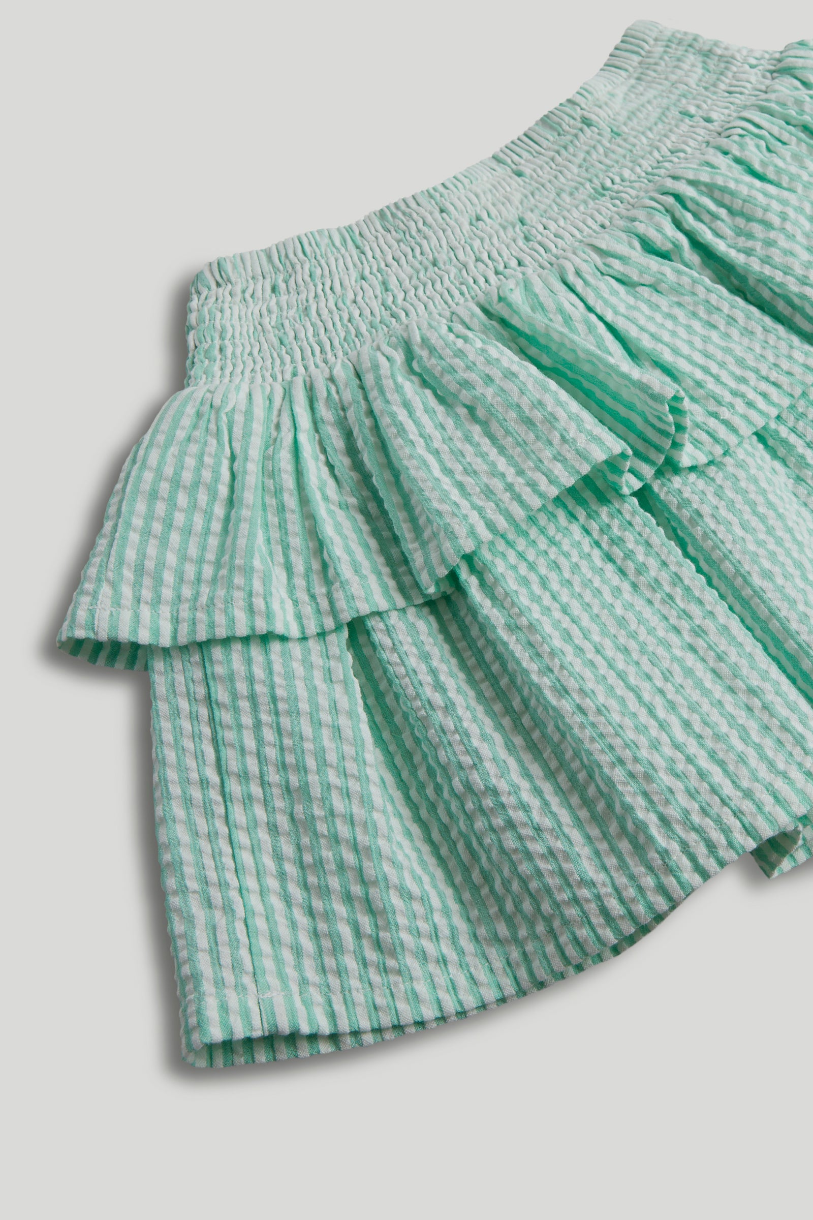Girls Multi Textured Cotton Regular Fit Skirt
