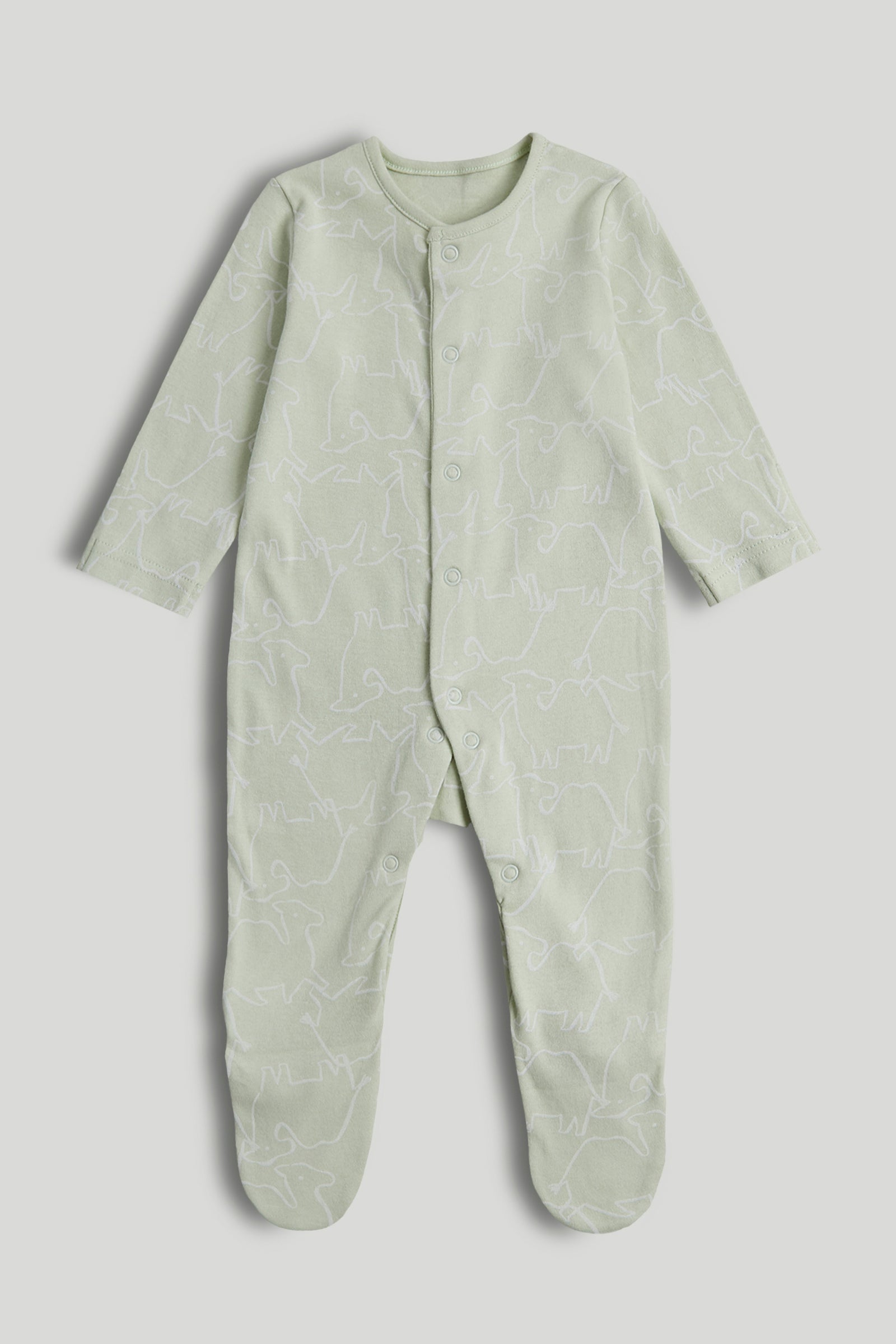 Boys Multi Camel Print Cotton Regular Fit 3-Pack Sleepsuits