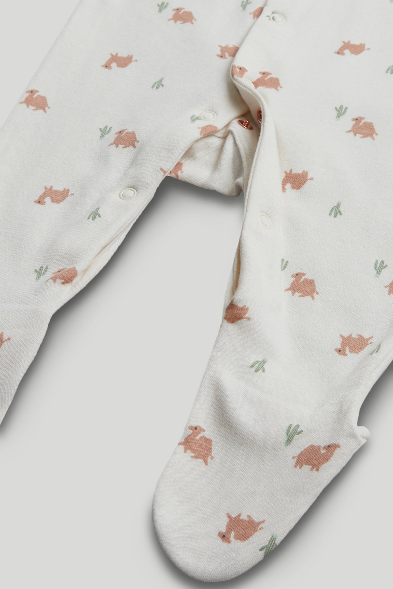 Boys Multi Camel Print Cotton Regular Fit 3-Pack Sleepsuits