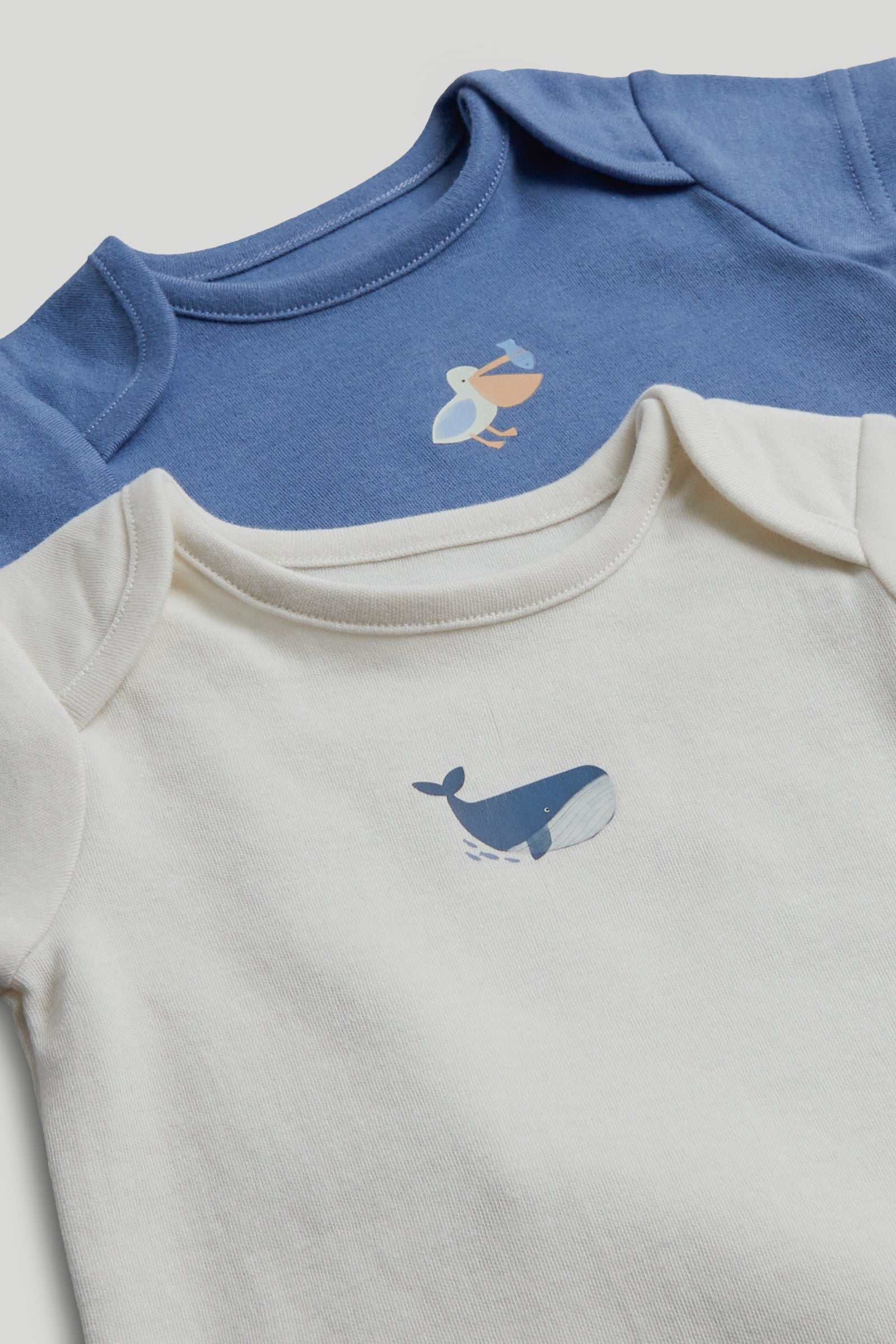 Boys Multi Whale Print Cotton Regular Fit 5-Pack Short Sleeve Bodysuits