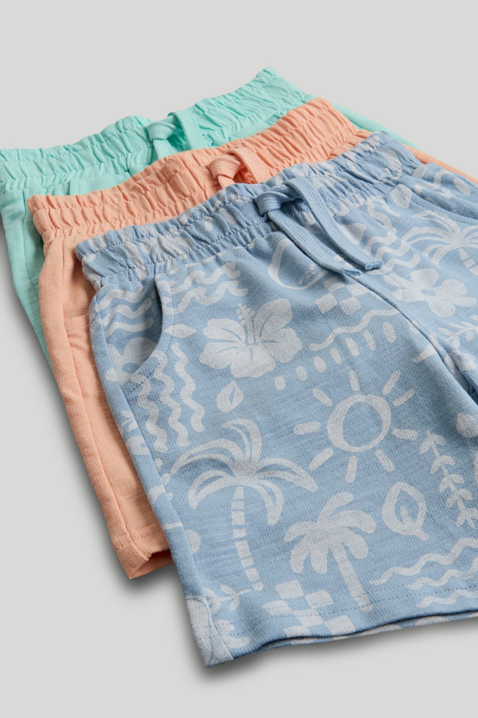 Baby Boys Multi Cotton Jersey Shorts Pack of 3