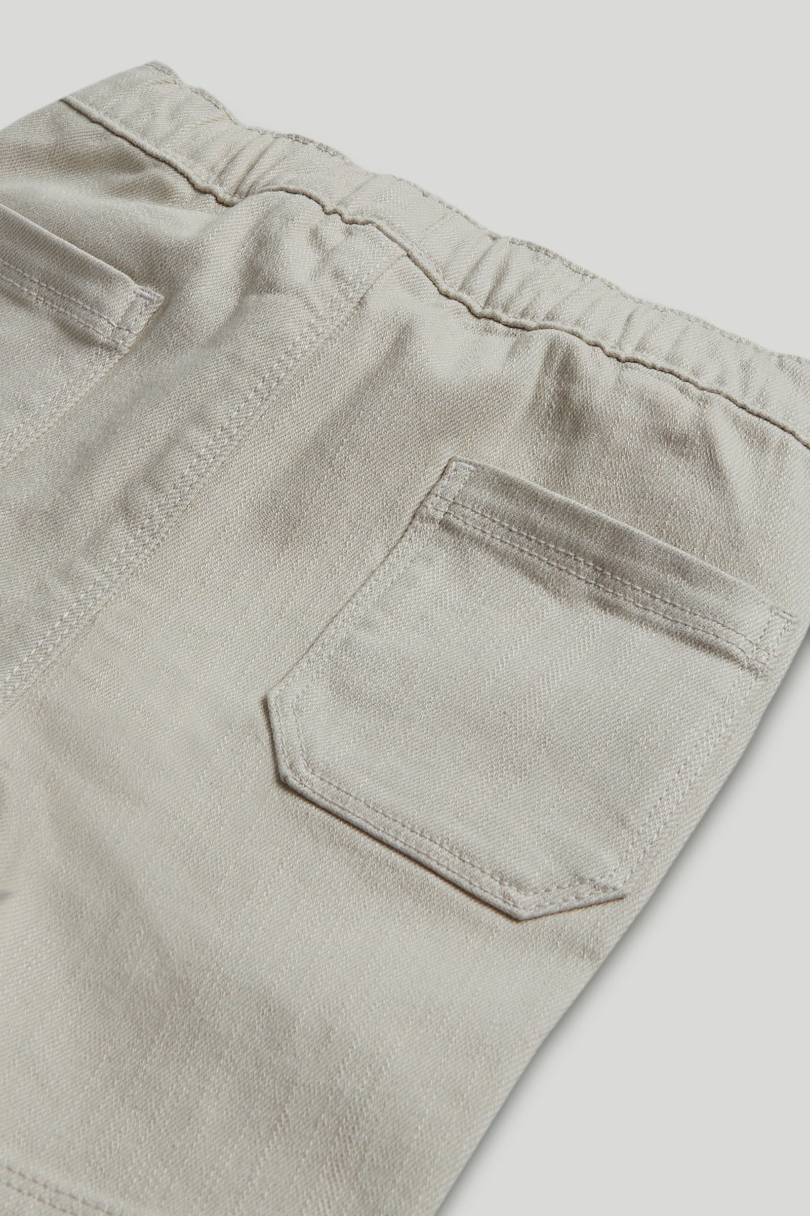 Boys Neutral Cotton Twill Regular Fit Casual Shorts