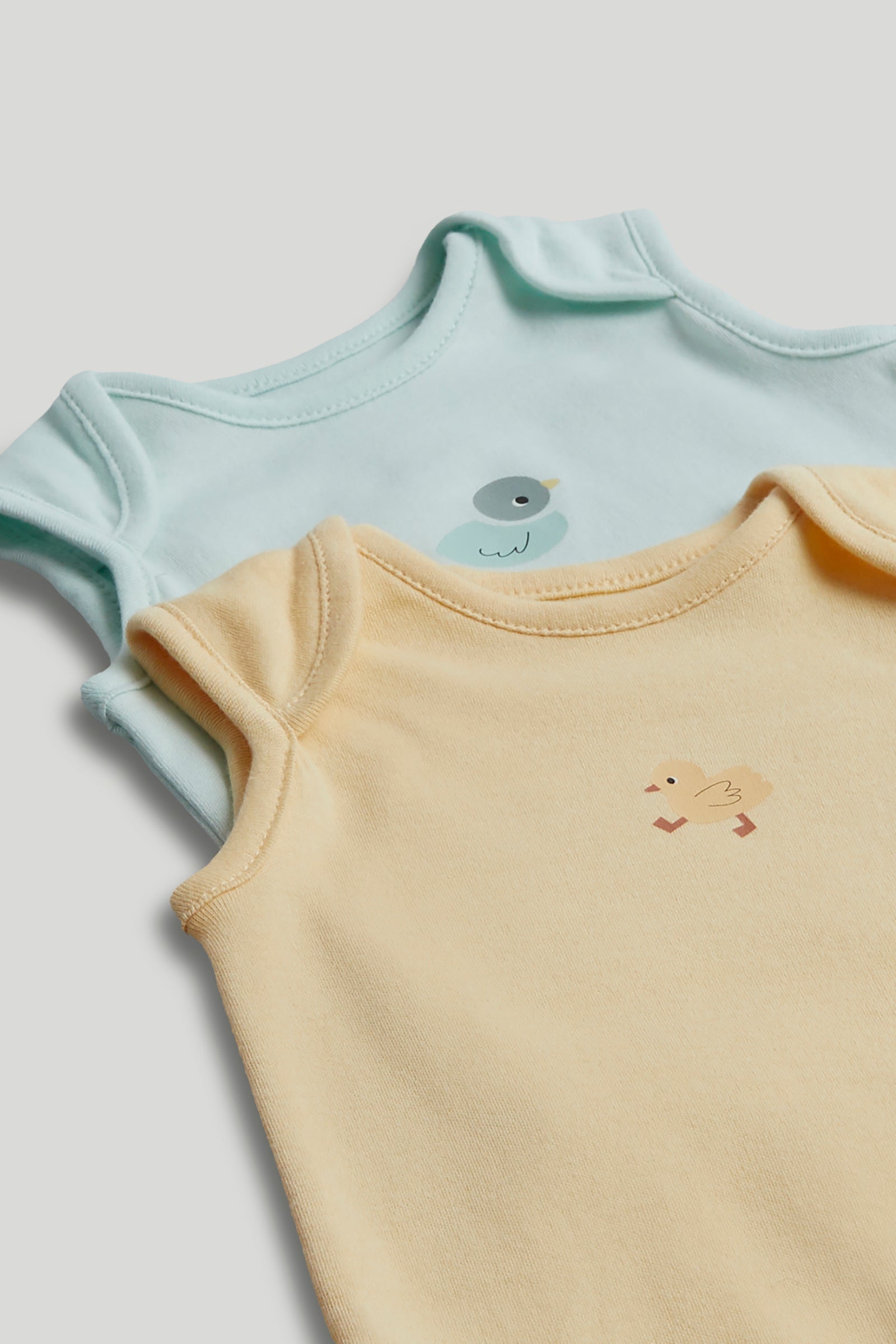 Baby Multi Cotton Sleeveless Duck Print Bodysuits Pack of 5