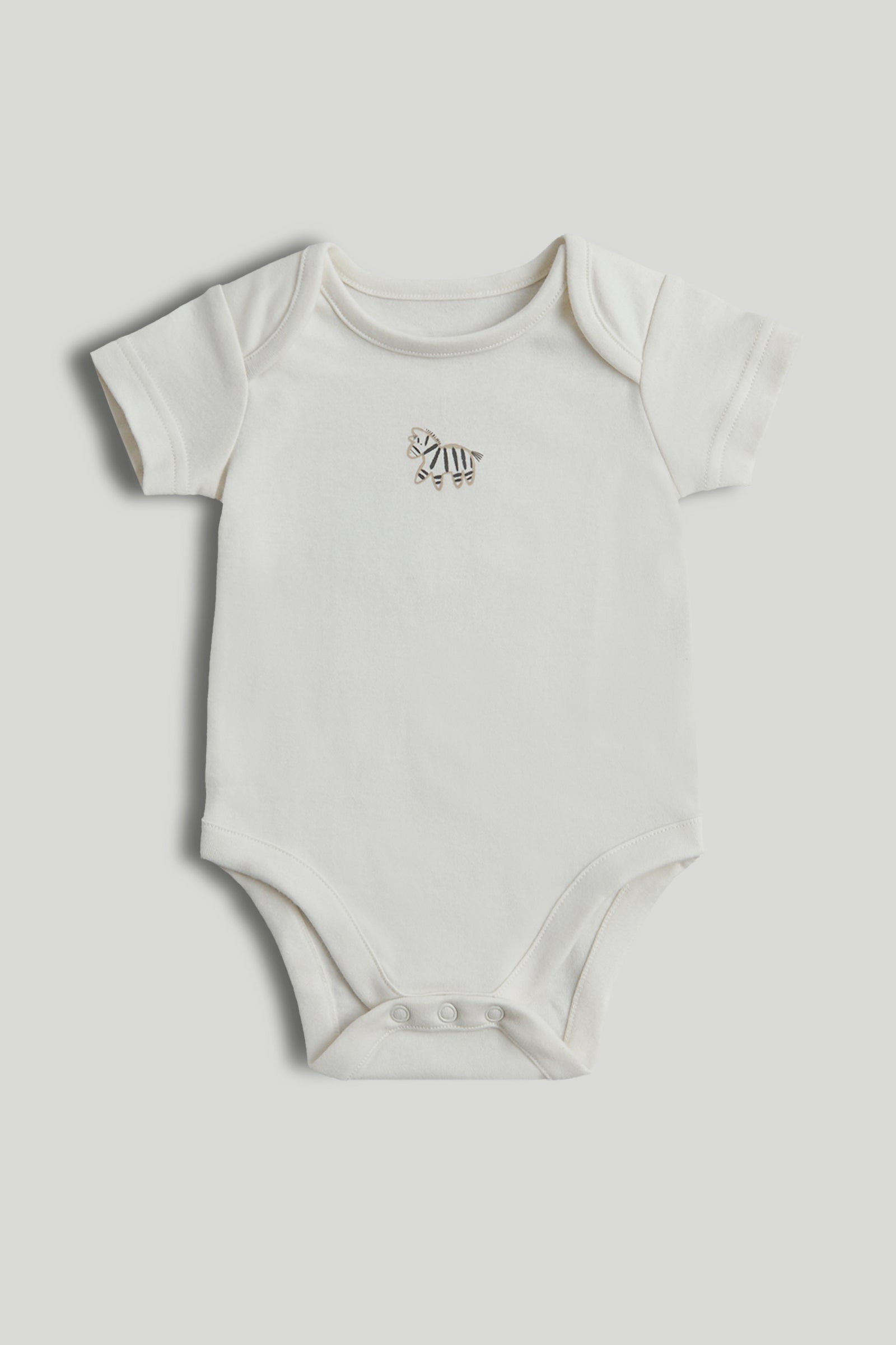 Baby Multi Cotton Safari Print Bodysuits Pack of 5